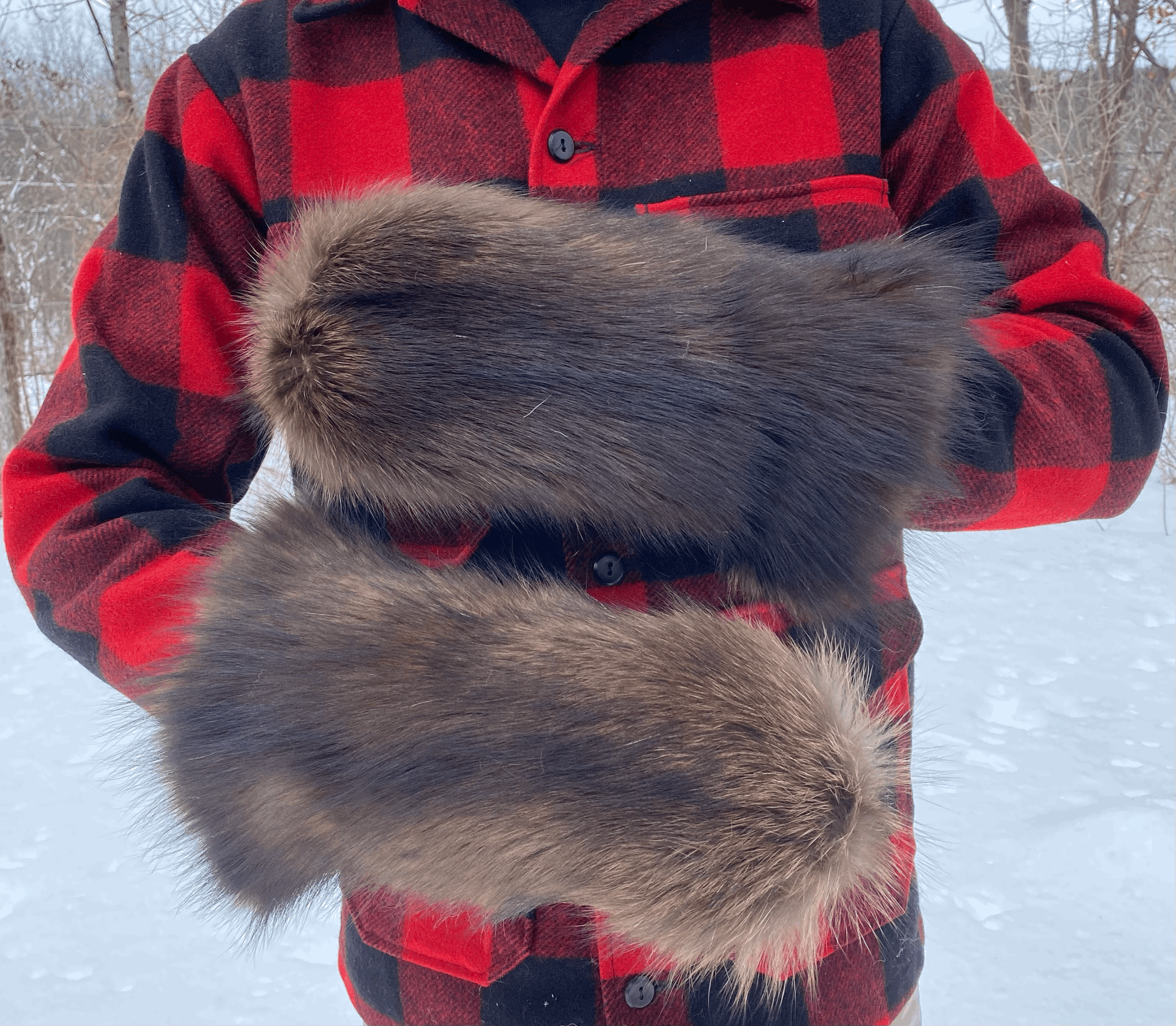 Fisher Fur Mittens