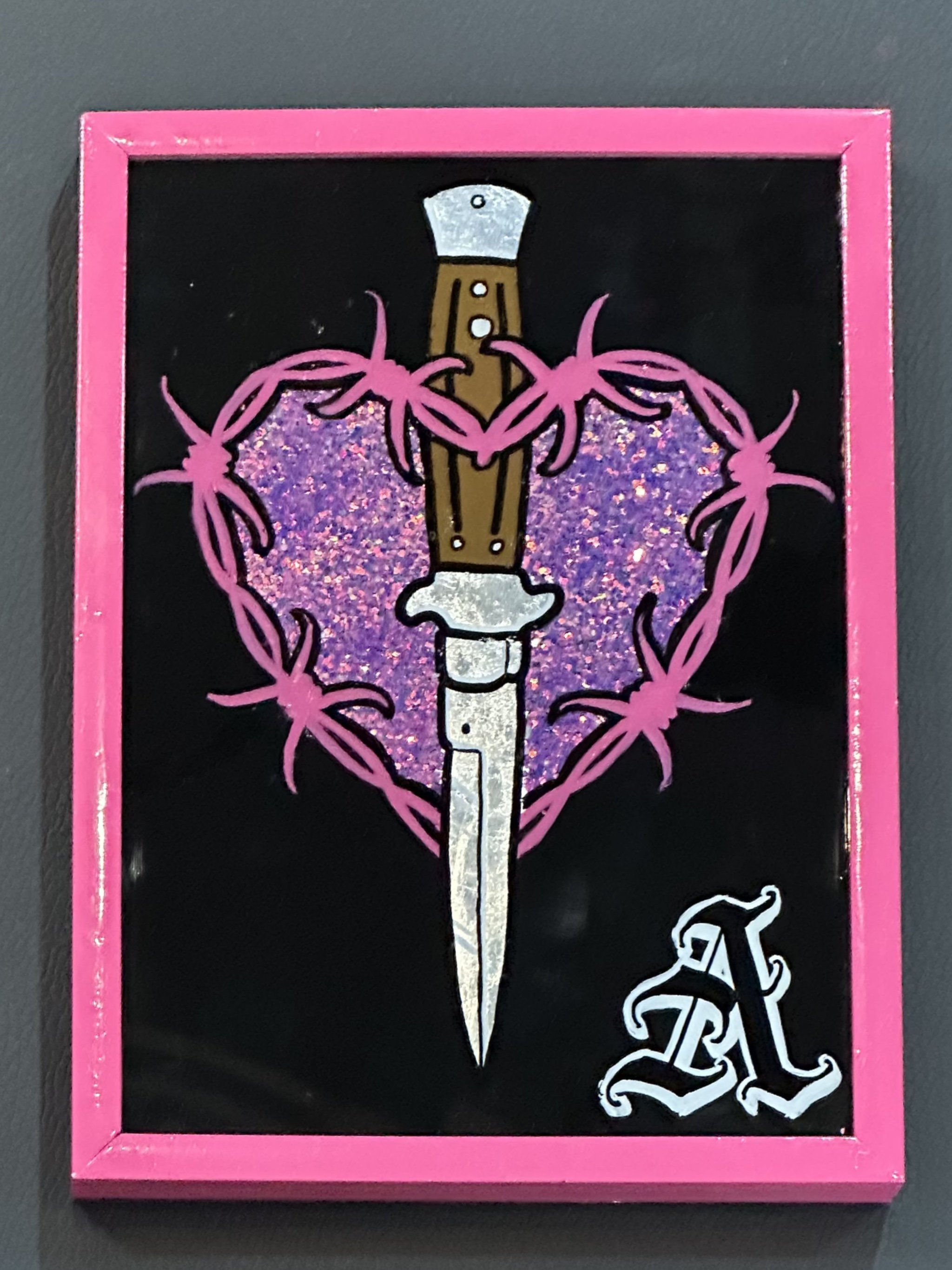 Pink barbwire heart