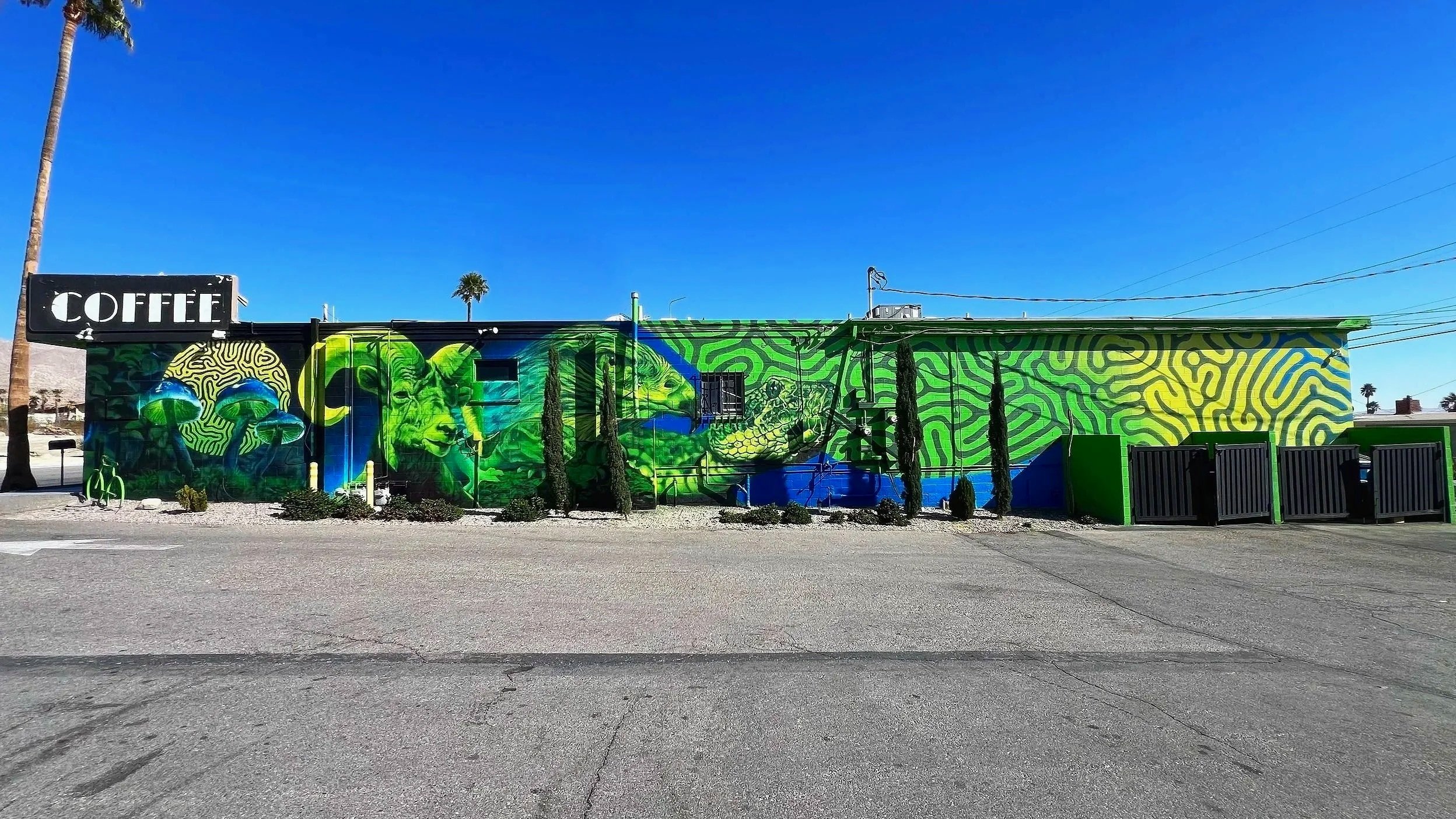 90' x 15' Psychedelic interpretation of desert life - Desert Hot Springs CA