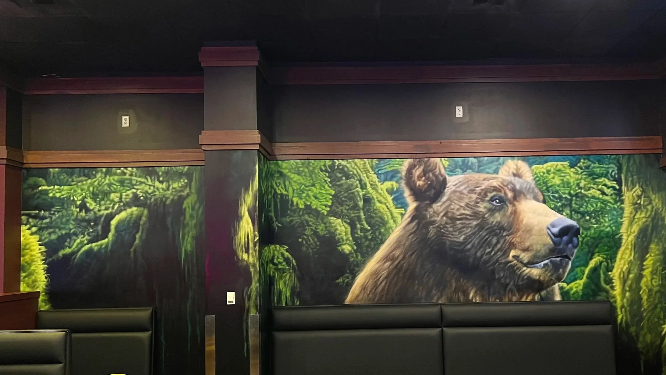 Nature Mural for the Bears Den at Angel of the Winds Casino - Arlington WA