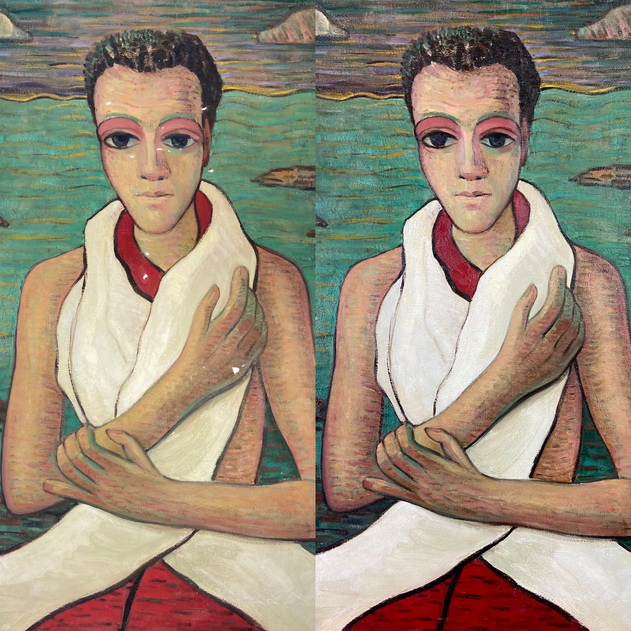 Painting Restoration in Toronto, Cleaning and retouching painting toronto