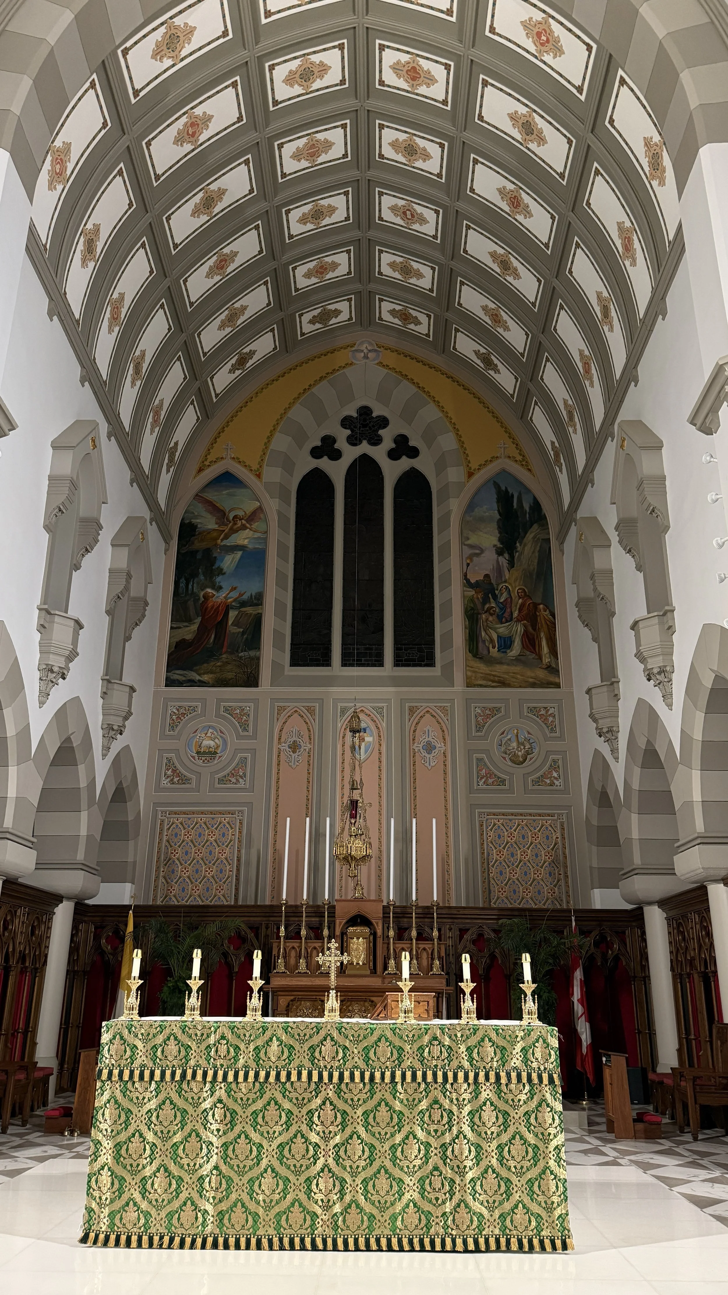 After photo of entire wall, ceiling and church restoration and decoration for beautiful church in Toronto Ontario