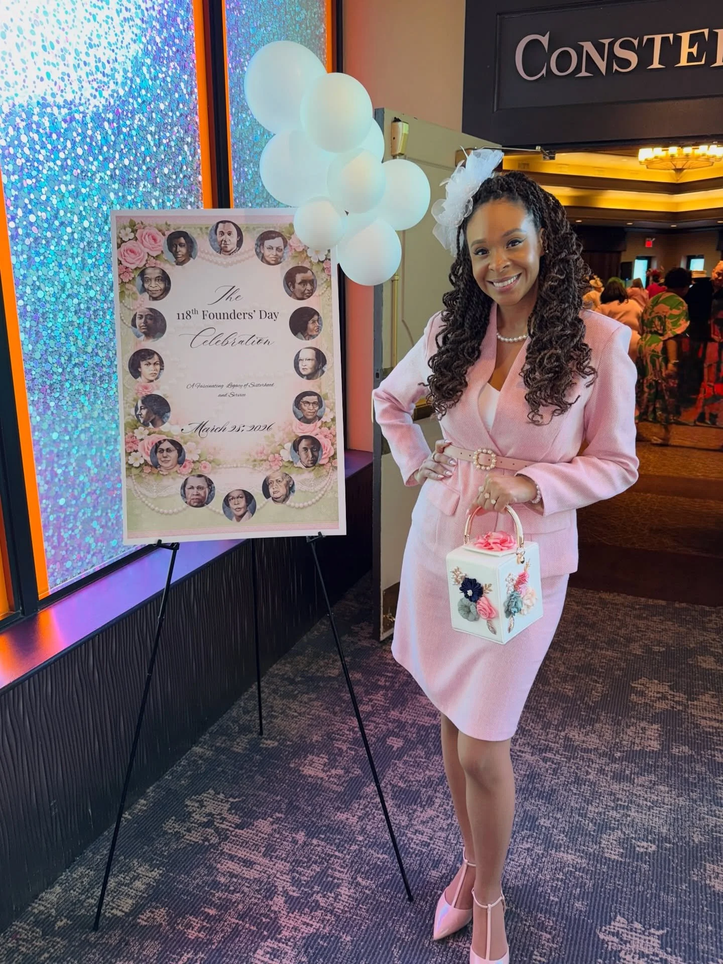It was a joy celebrating 118 Years of Sisterhood and Service during Women&rsquo;s History Month. 🩷💚

#fascinators #1908 #prettyinpink #sisterhood #foundersdaycelebration