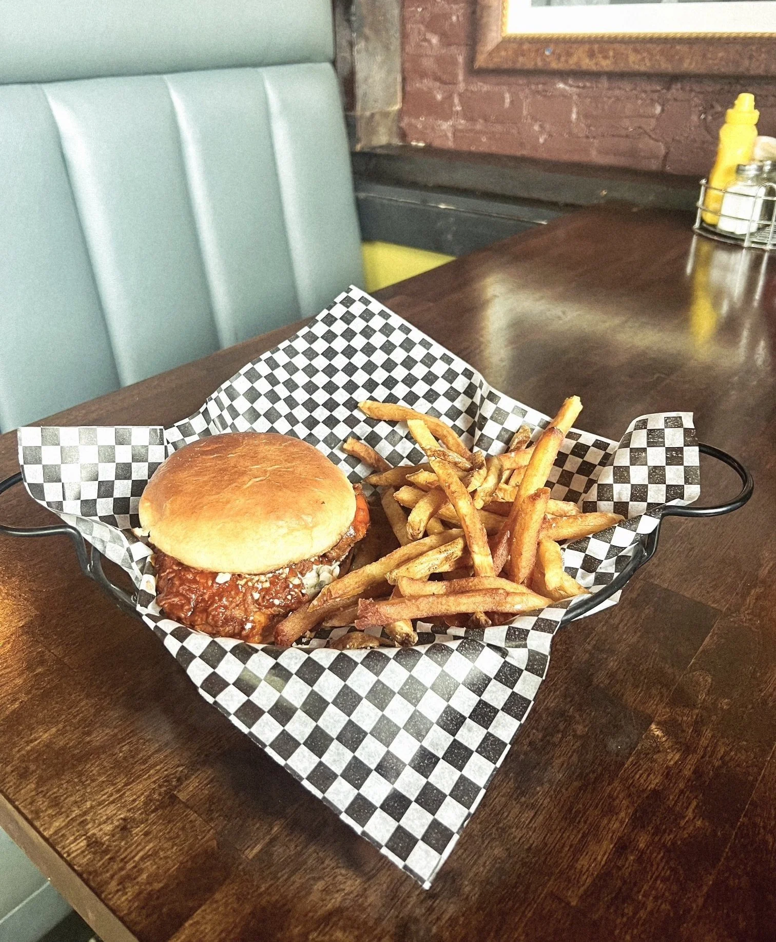 Have you stopped in to check out our new menu yet?! 

Here's the &quot;Next Big Thing&quot;‼️

A crispy, hand-battered chicken breast tossed in our buffalo sauce and topped with house made pickles, blue cheese, and the best ranch dressing. Served wit