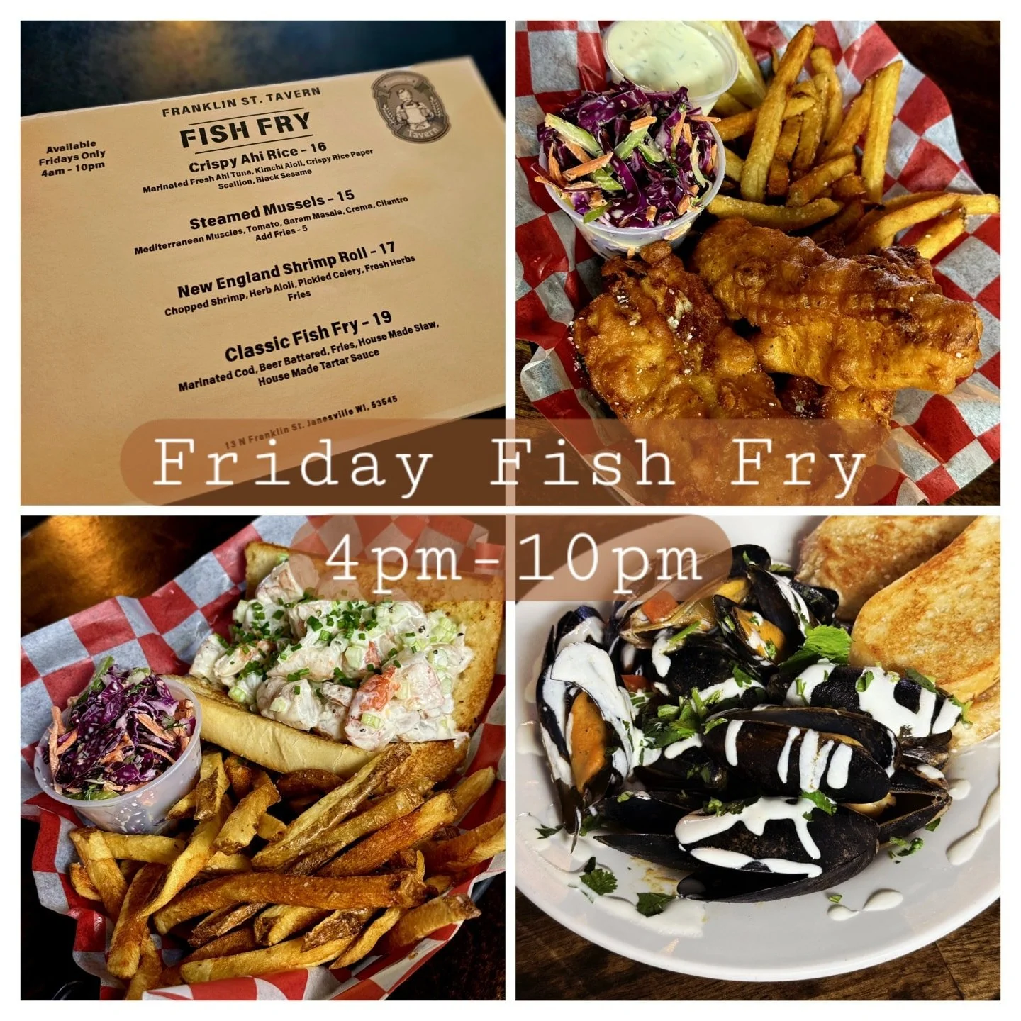 🐟‼️ FRIDAY FRIDAY FRIDAYYYY ‼️🐟

Just when you thought our menu couldn't get any better, we are dropping our new Friday Night Specials this week. Try a classic beer battered fried cod, or venture for something a little more unique; we've got you co