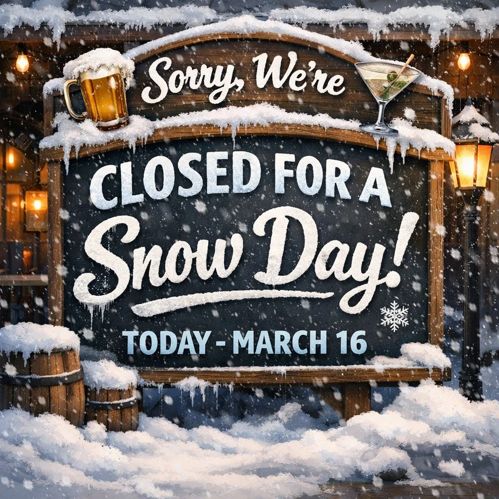 ❄️Franklin Street Tavern will be closed today so our staff can make snow angels!❄️

🍀🍻We will open as usual tomorrow at 11am. Come have a pint of green beer for St Patrick's Day!🍻🍀

#FranklinStreet #SnowDay #StPattys #GreenBeer