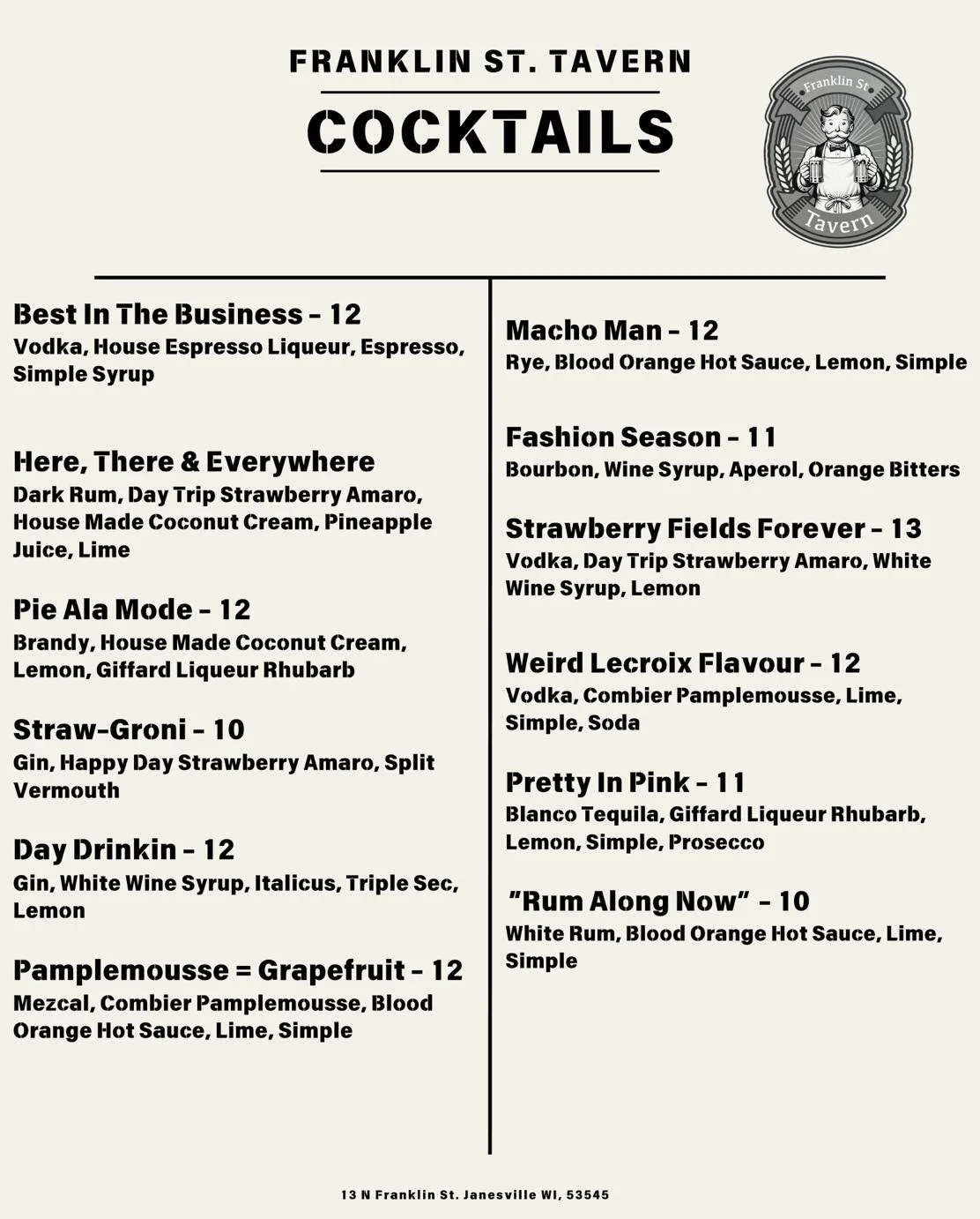 New season new menu, as usual! These new additions are a bright change, with a hint of spring citrus in all the right places. 

Check it out TODAY!