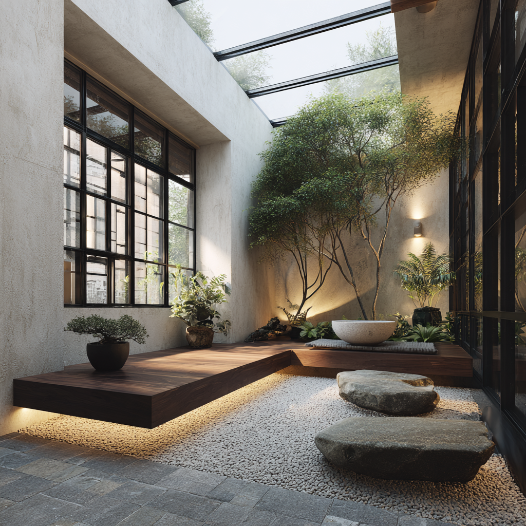 Modern Japanese Indoor Courtyard.png