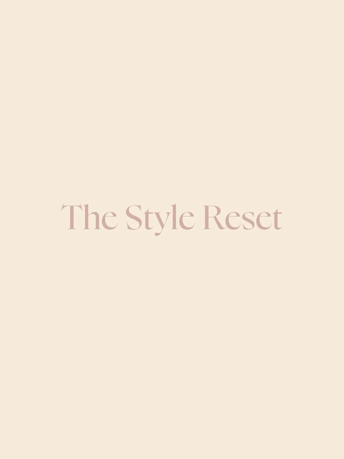 Book cover titled "The Style Reset" on a beige background.