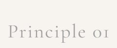 Partial view of text reading 'Principle or' on a white background.