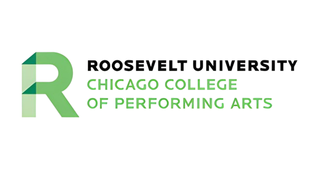 Roosevelt University logo with text 'Chicago College of Performing Arts' beneath it.
