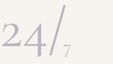 A digital clock displaying 24/7 in a minimalistic style.