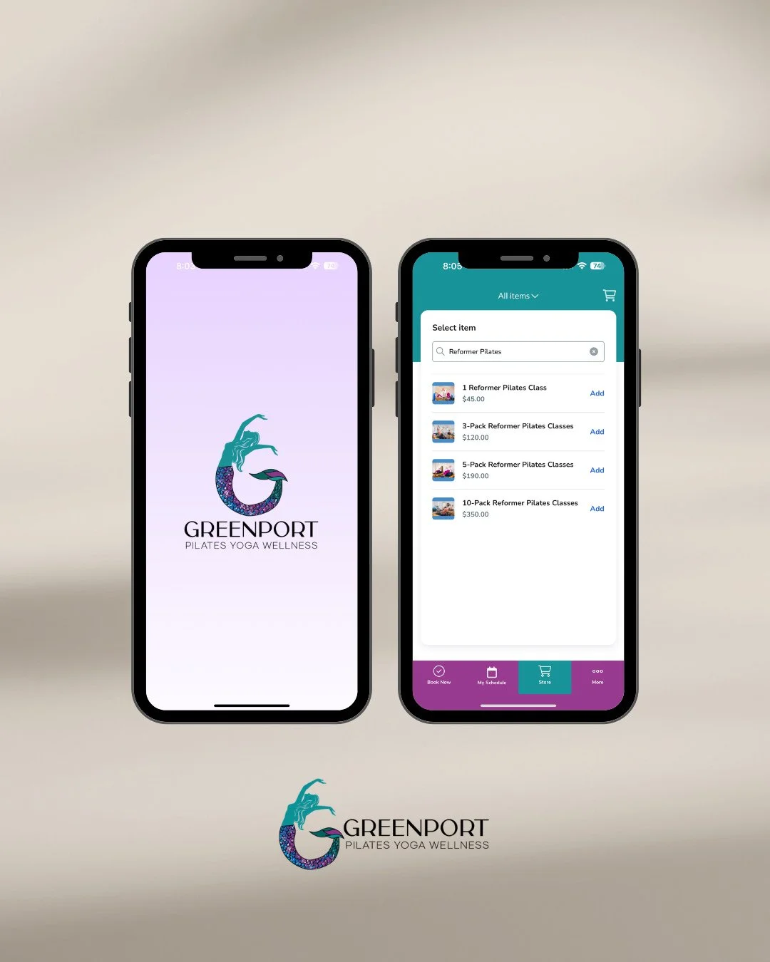 In addition to designing the website for @greenportpyw, I also handled the full setup and integration with @wellnesslivingsoftware&mdash;including the design and launch of their branded Greenport app.⁠
⁠
Clients can now browse, book, and buy right fr