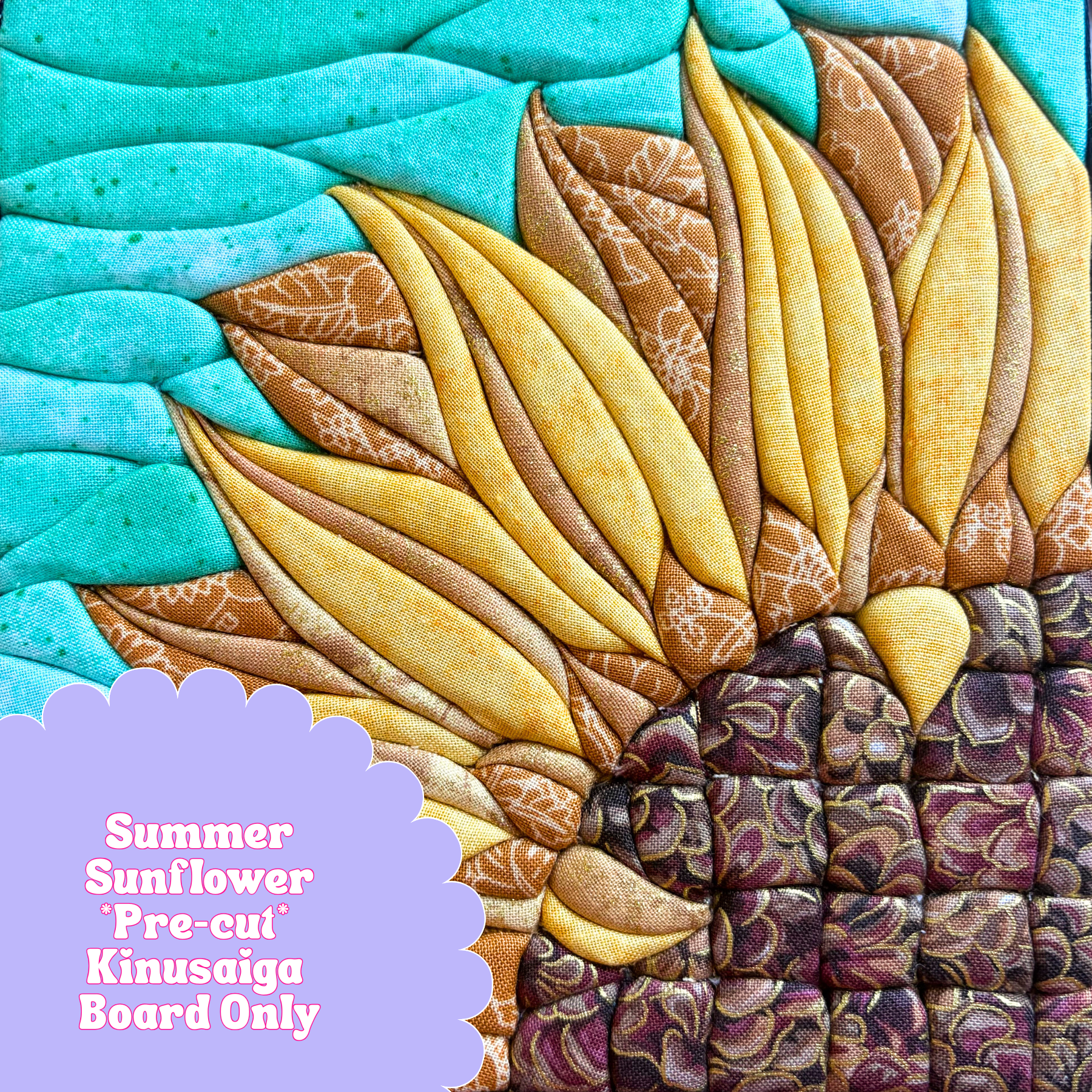 Pre-Cut Kinusaiga Design Board Only - Summer Sunflower