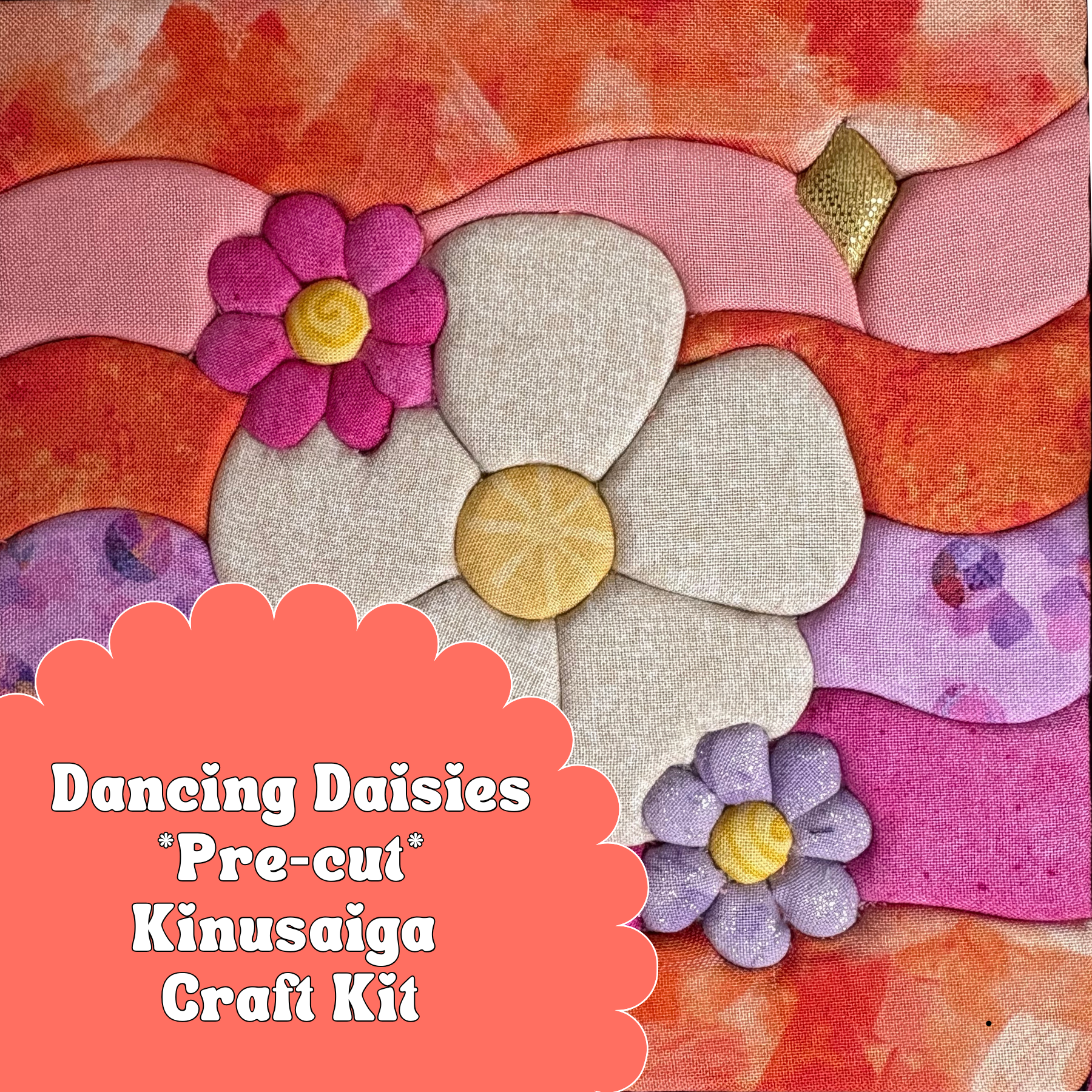 Pre-Cut Kiusaiga Craft Kit - Dancing Daisies