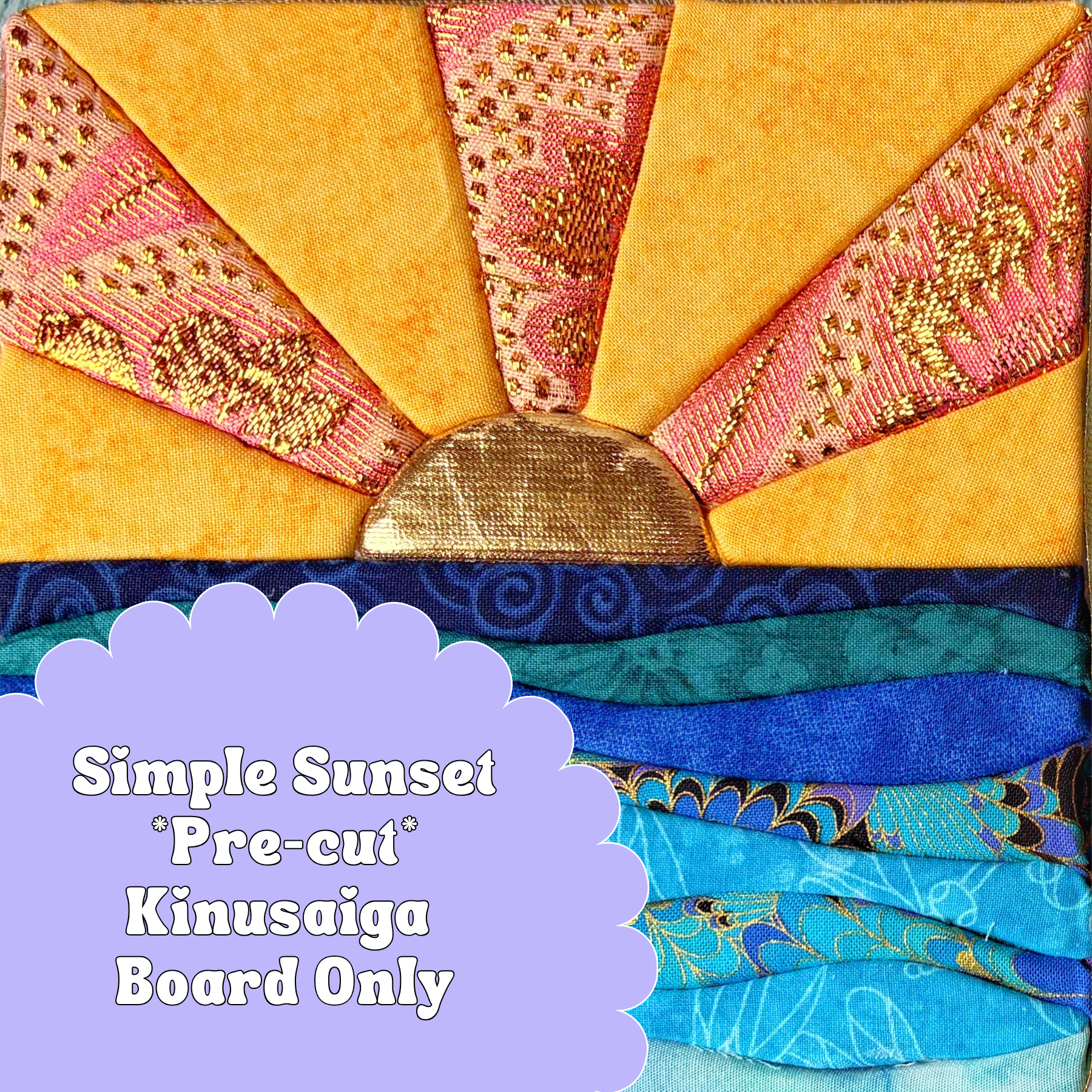 Pre-cut Kinusaiga Design Board ONLY - Simple Sunset