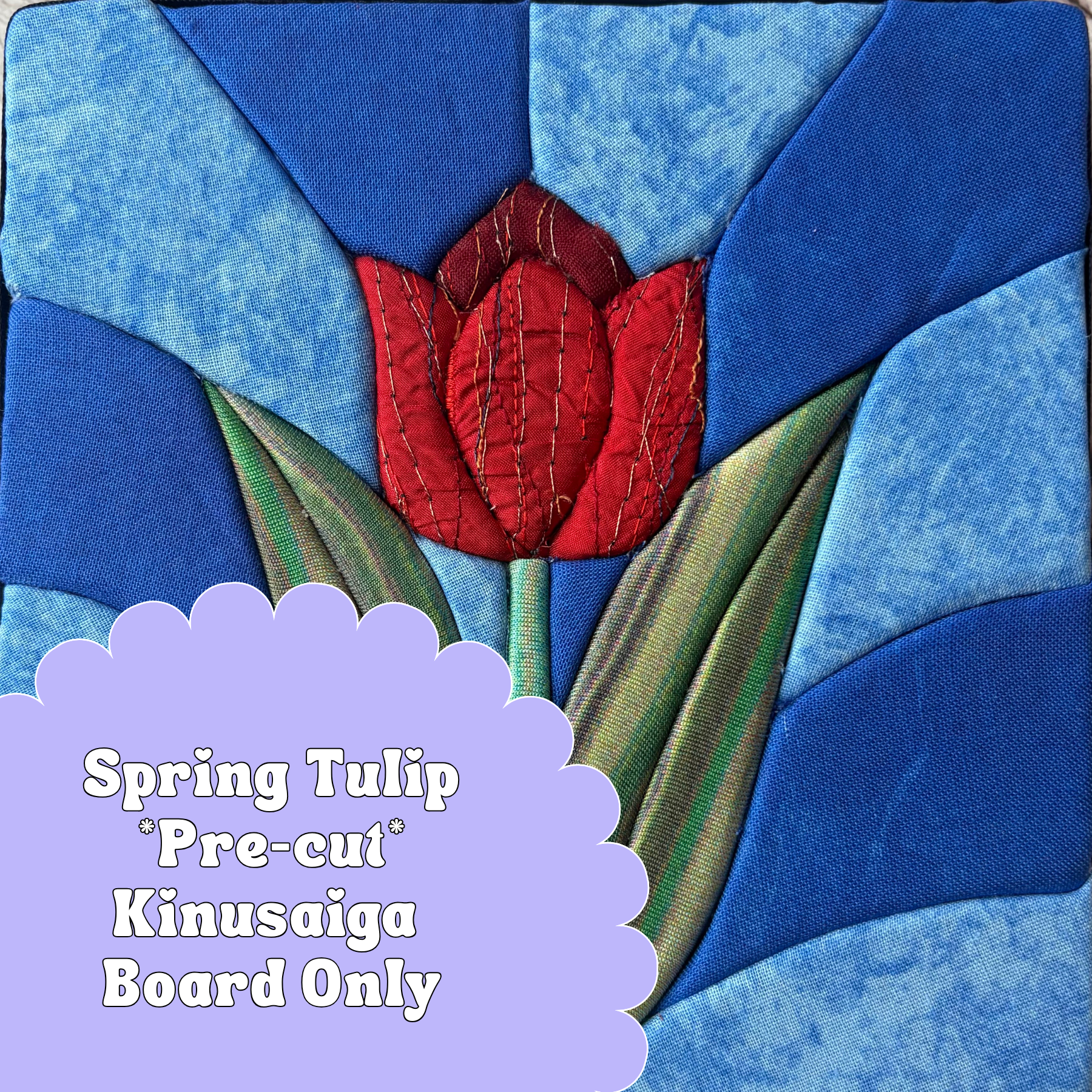 Pre-cut Kinusaiga Design Board Only - Spring Tulip