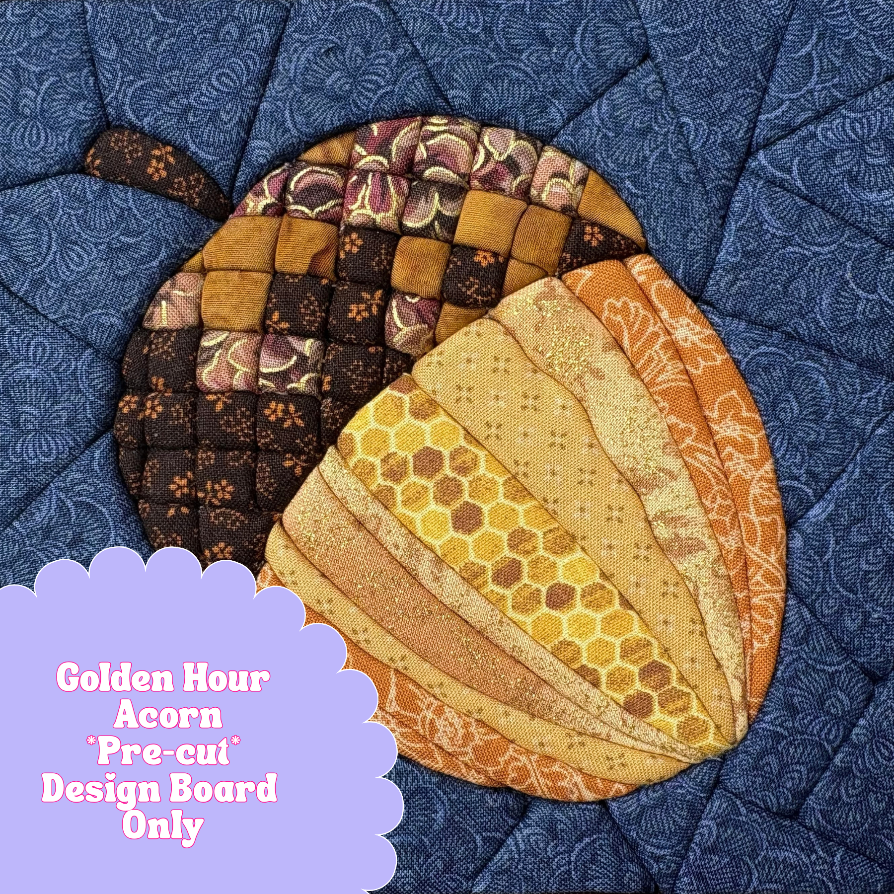 Pre-Cut Kinusaiga Design Board Only - Golden Hour Acorn