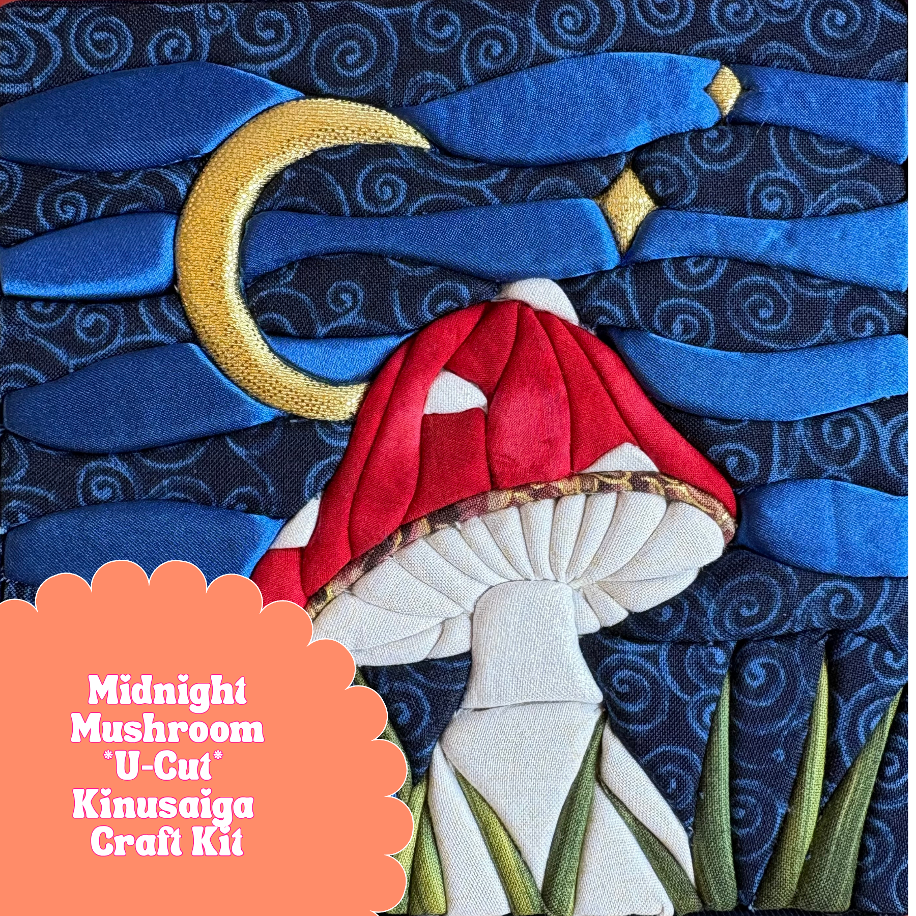 U-Cut Kinusaiga Craft Kit - Midnight Mushroom