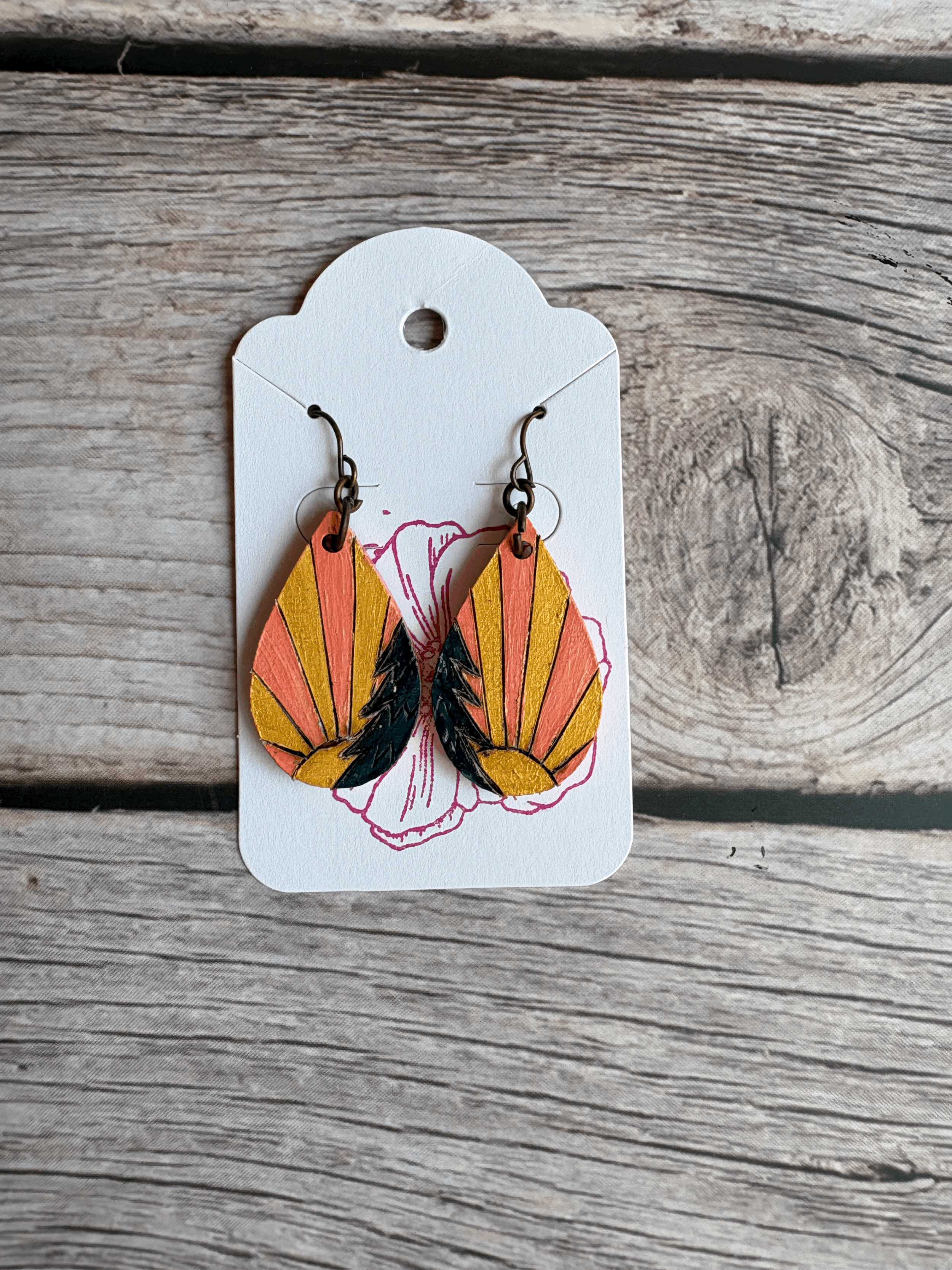 Mini Sunny Forest Teardrop Earrings