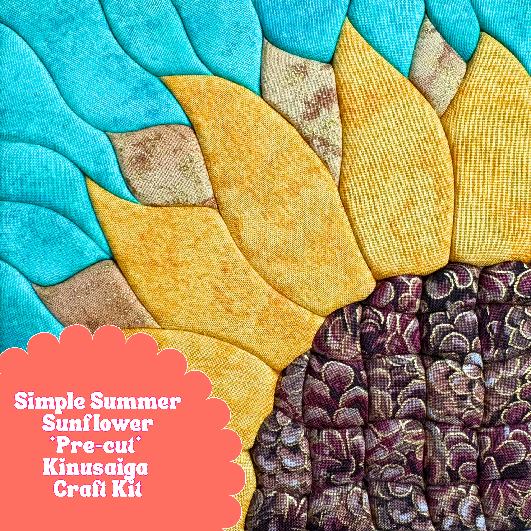 Pre-cut Kinusaiga Craft Kit - Simple Sunflower