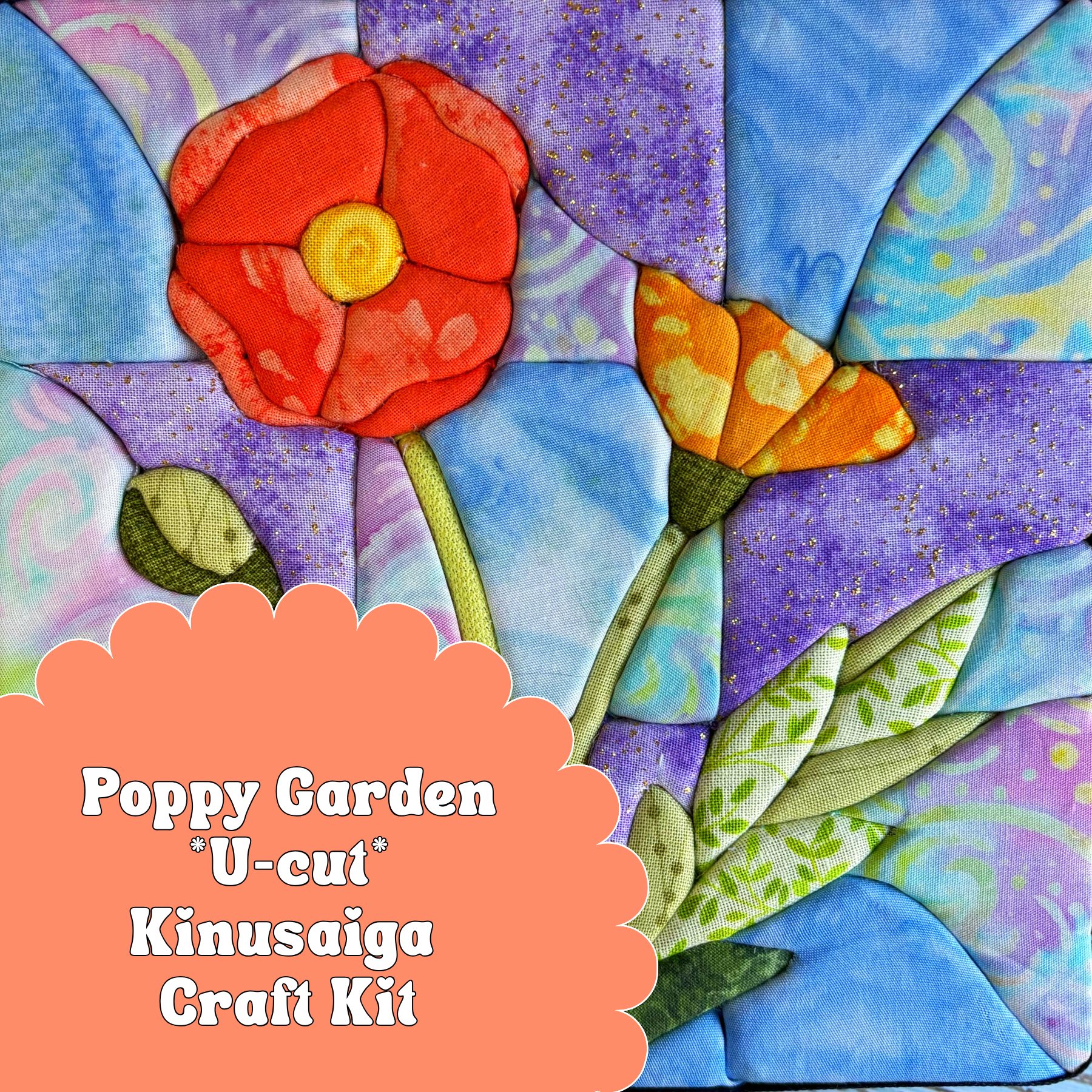 U-Cut Kinusaiga Craft Kit - Poppy Garden