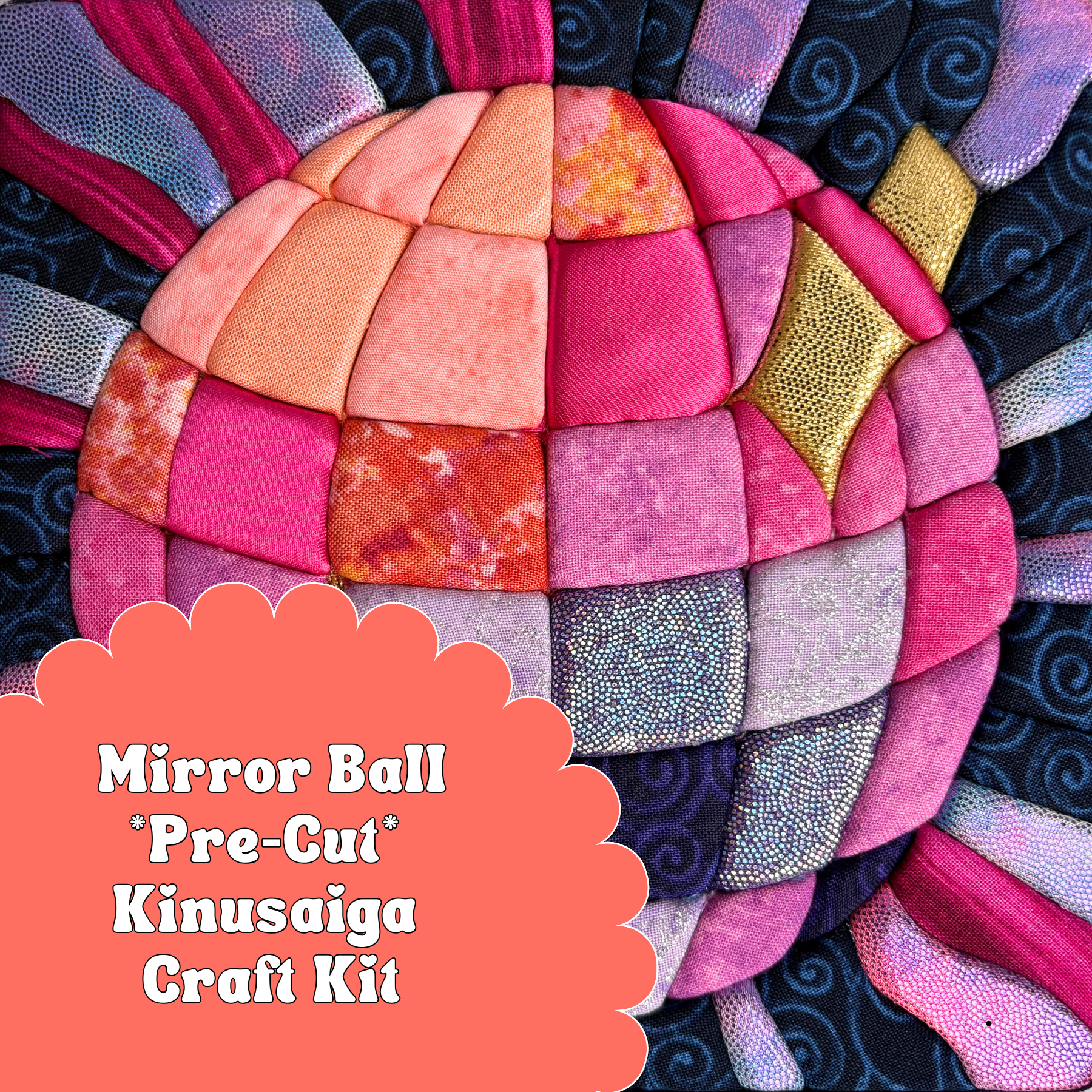 Pre-cut Kinusaiga Craft Kit - Mirror Ball
