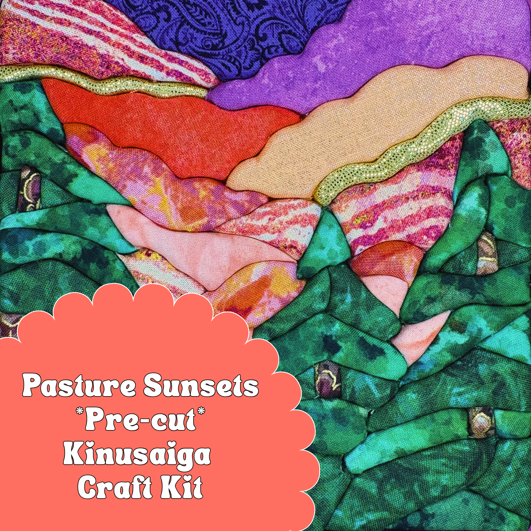 Pre-cut Kinusaiga Craft Kit - Pasture Sunsets 1