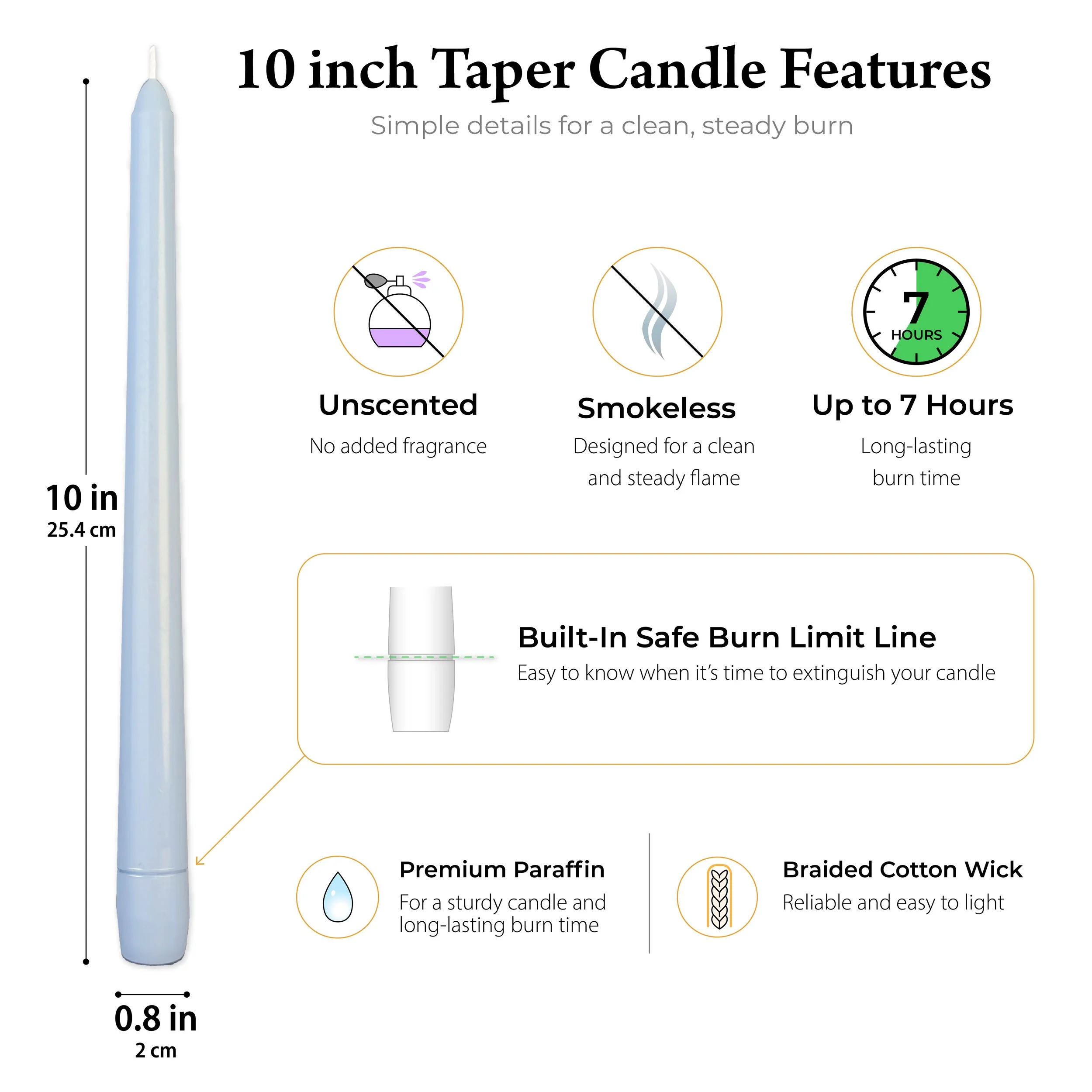 LimberLife Taper Candles features