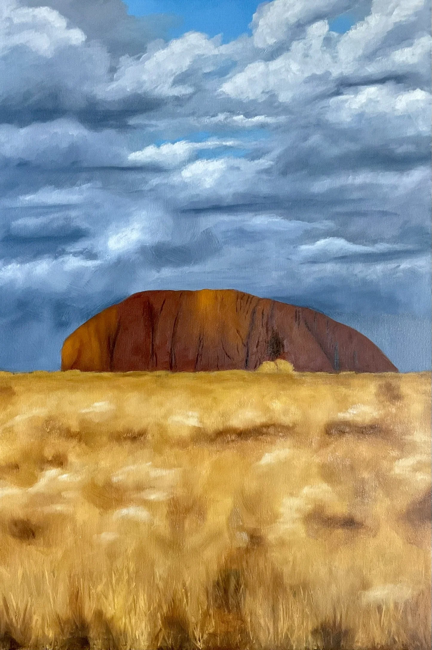 Storm Over the Rock 2025 oil on Canvas 90cmx61cm $700
