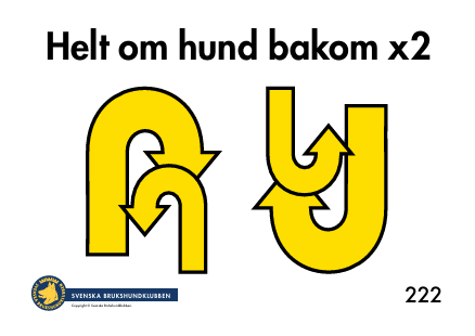 222. Helt om hund bakom, två gånger