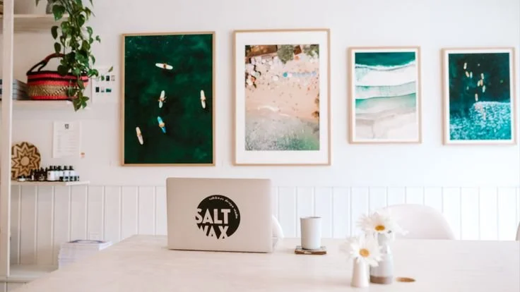 desk and computer at Moai cowork space