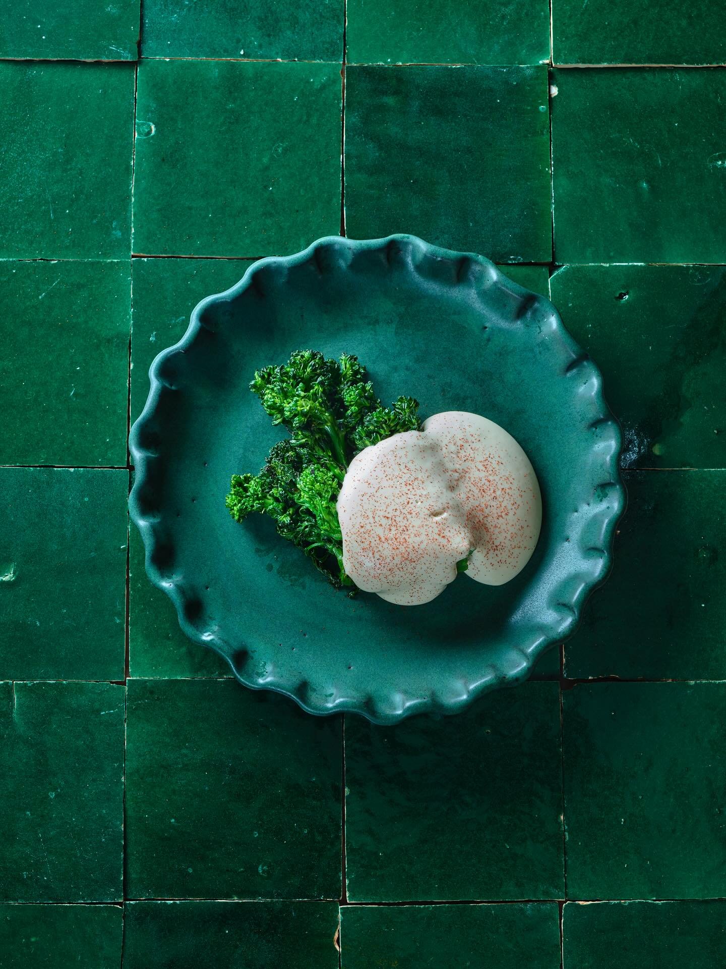Grilled Broccoli, Pepitas, Tonnato