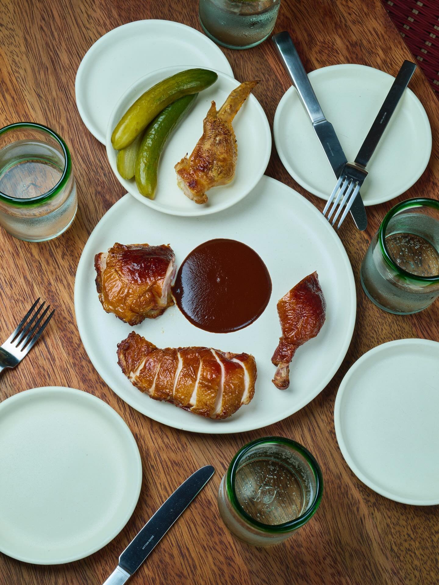 We are pleased to announce our opening date- we will be open to the public on Wednesday the 25th of June! Book through resy, or link in bio.⁣
⁣
Smoked Half Chicken, Mole, Masa stuffed Wing