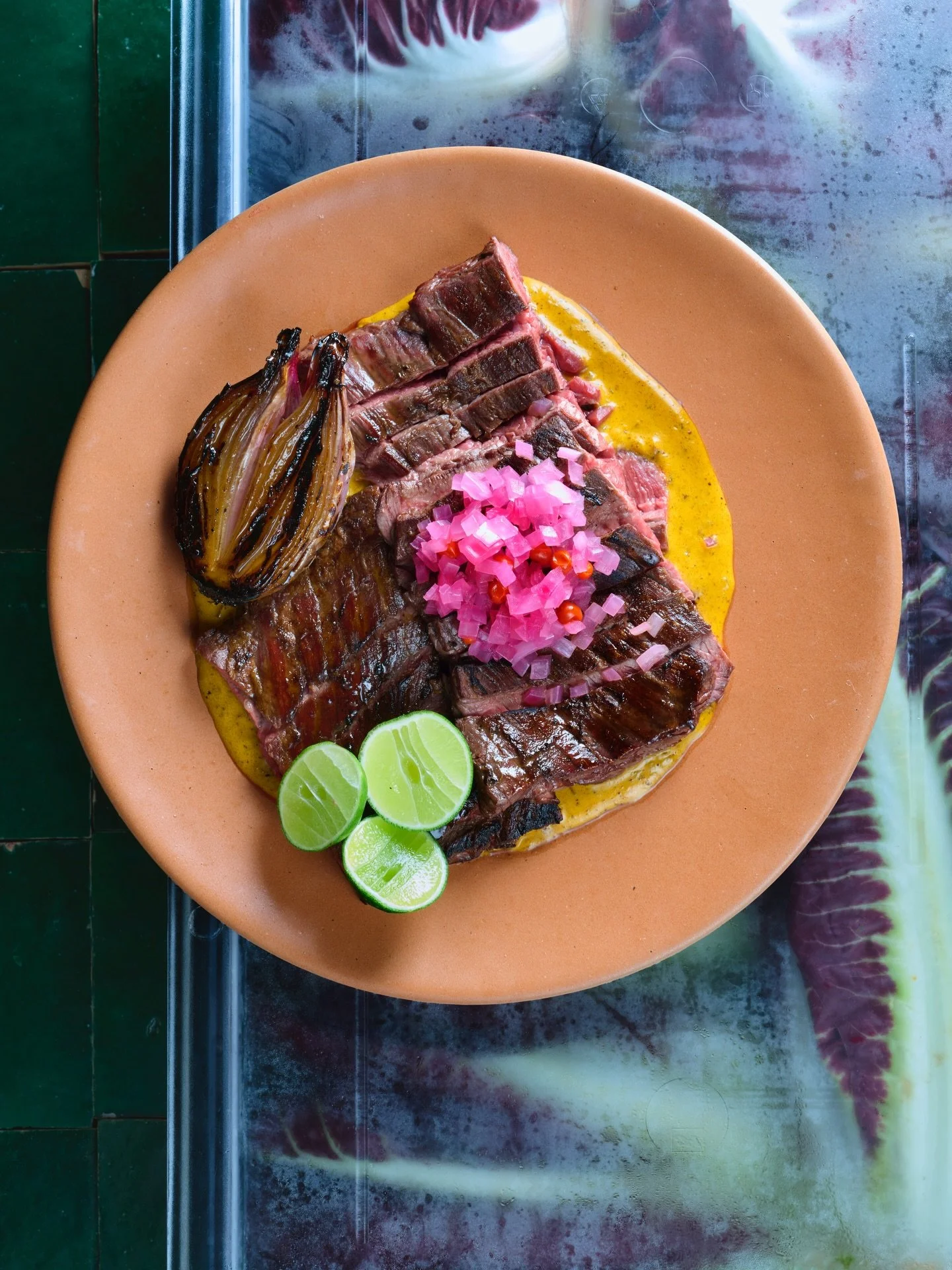 Our Wagyu Skirt Steak is back on the menu from tonight, now with a Spring Garlic Salsa Verde