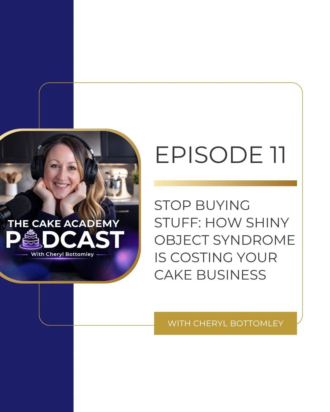 New cutter. New mould. New course.

But do you know if your cake business actually made a profit this month to be able to buy them?

If the answer is no, this episode is for you.

Episode 11 of The Cake Academy Podcast is live now. 

Just click the l