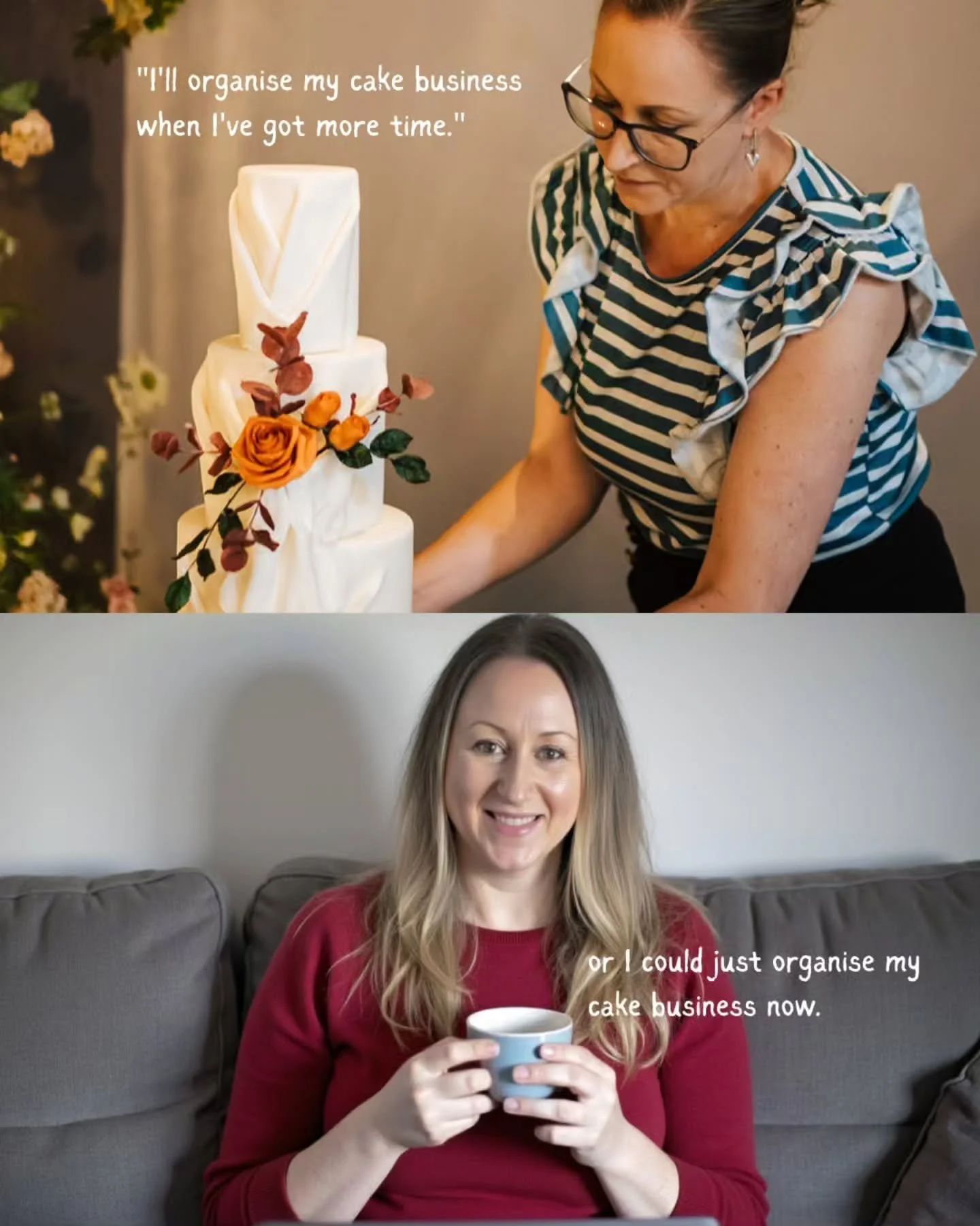 Just here to say the perfect moment to get your cake business organised is not coming, this moment is what you've got.

Here's the thing, the enquiries, the orders, the payments, the numbers....they are all sitting there right now, and you already ha