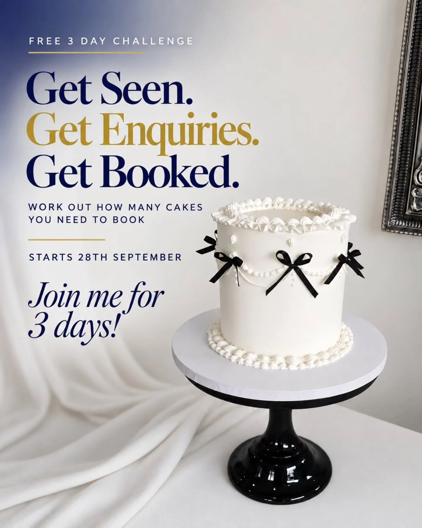 Are you coming? 

Join all the other cake makers for this amazing event... you are going to learn loads as I dont gate keep in my free challenges, as I want to help as many of you cake business owners as possible, or cake makers wanting to set it up
