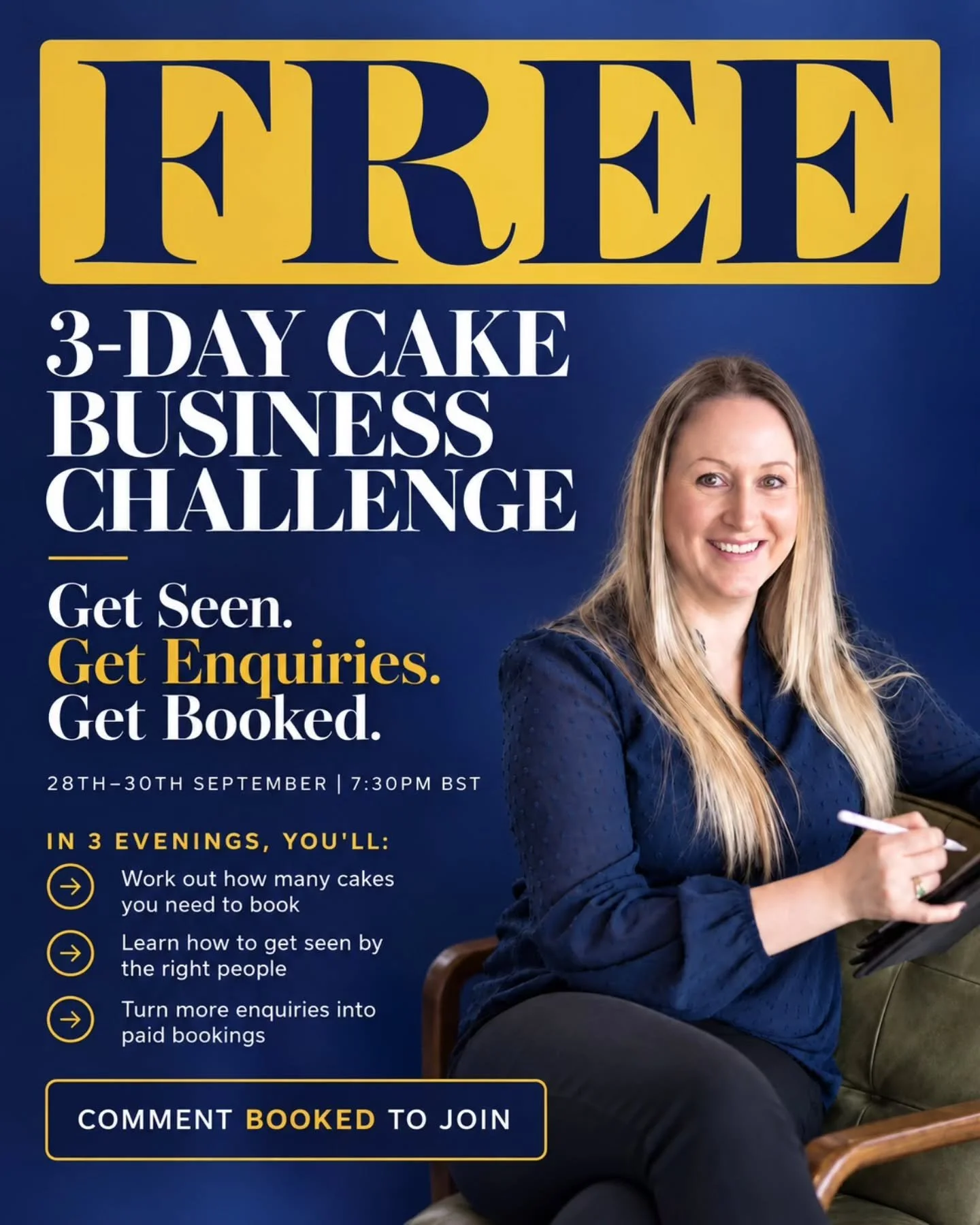 Cake makers are you joining us? 

We officially start on Monday evening 28th September  for our FREE 3 day..

But the group opens this Friday and there are some very short extra bits of homework for you to complete. Totally optional though.

For you 