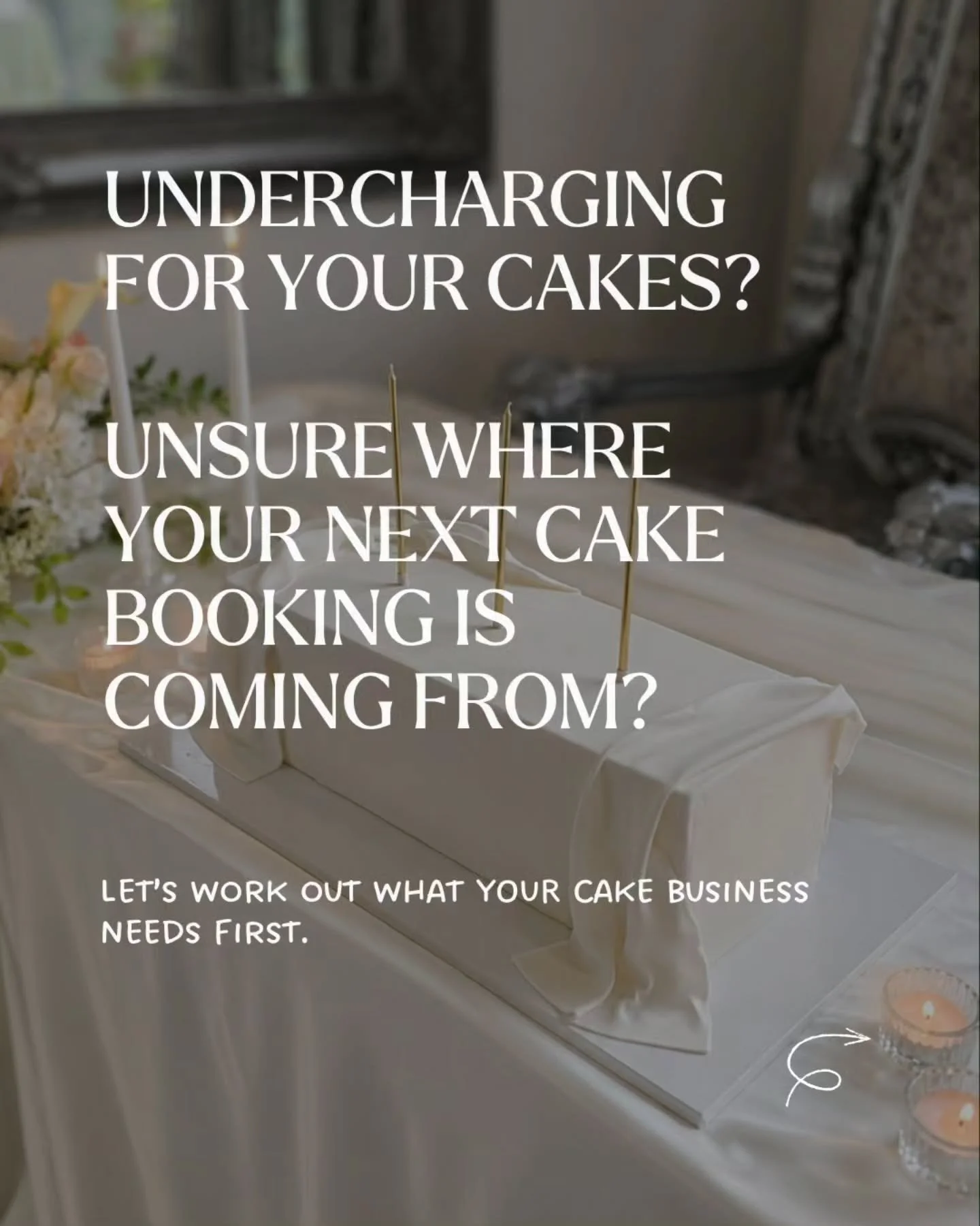 You love making cakes right!! 

But you second guess your prices and wonder where the next cake booking will come from. 

This can take the enjoyment out of running a cake business.

Which feels hardest for you right now? Pricing or getting the booki