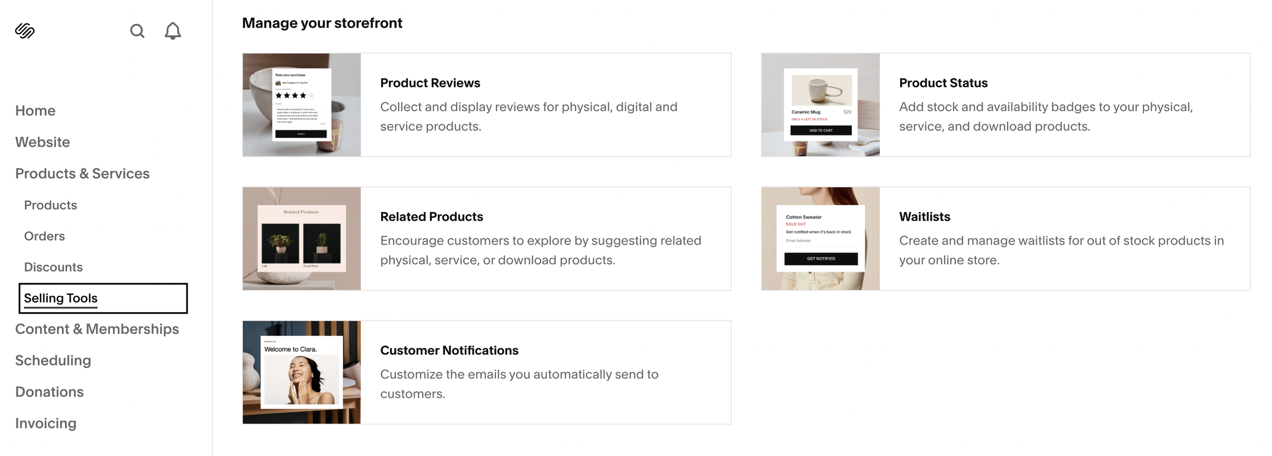 Squarespace ecommerce tools