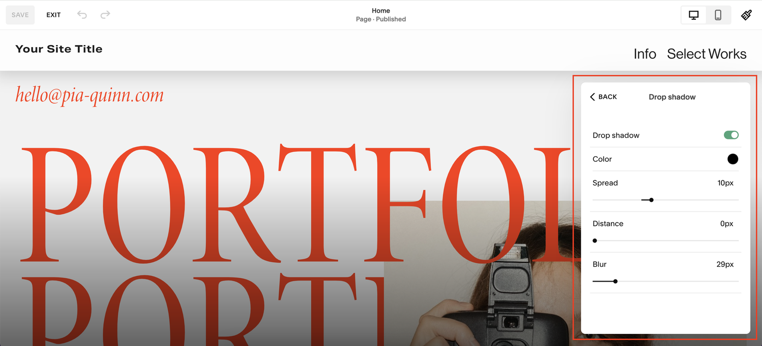 Add a Drop Shadow to Header on Squarespace — by Crawford