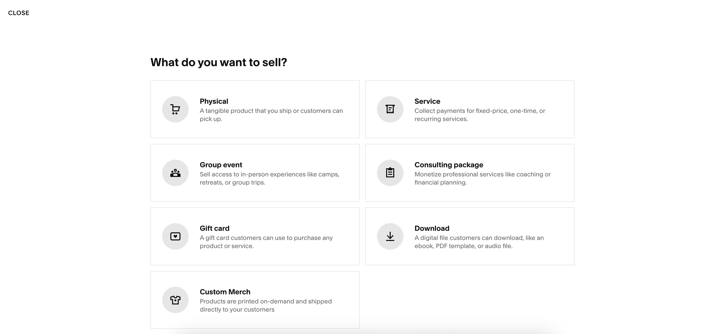 Adding ecommerce products on Squarespace