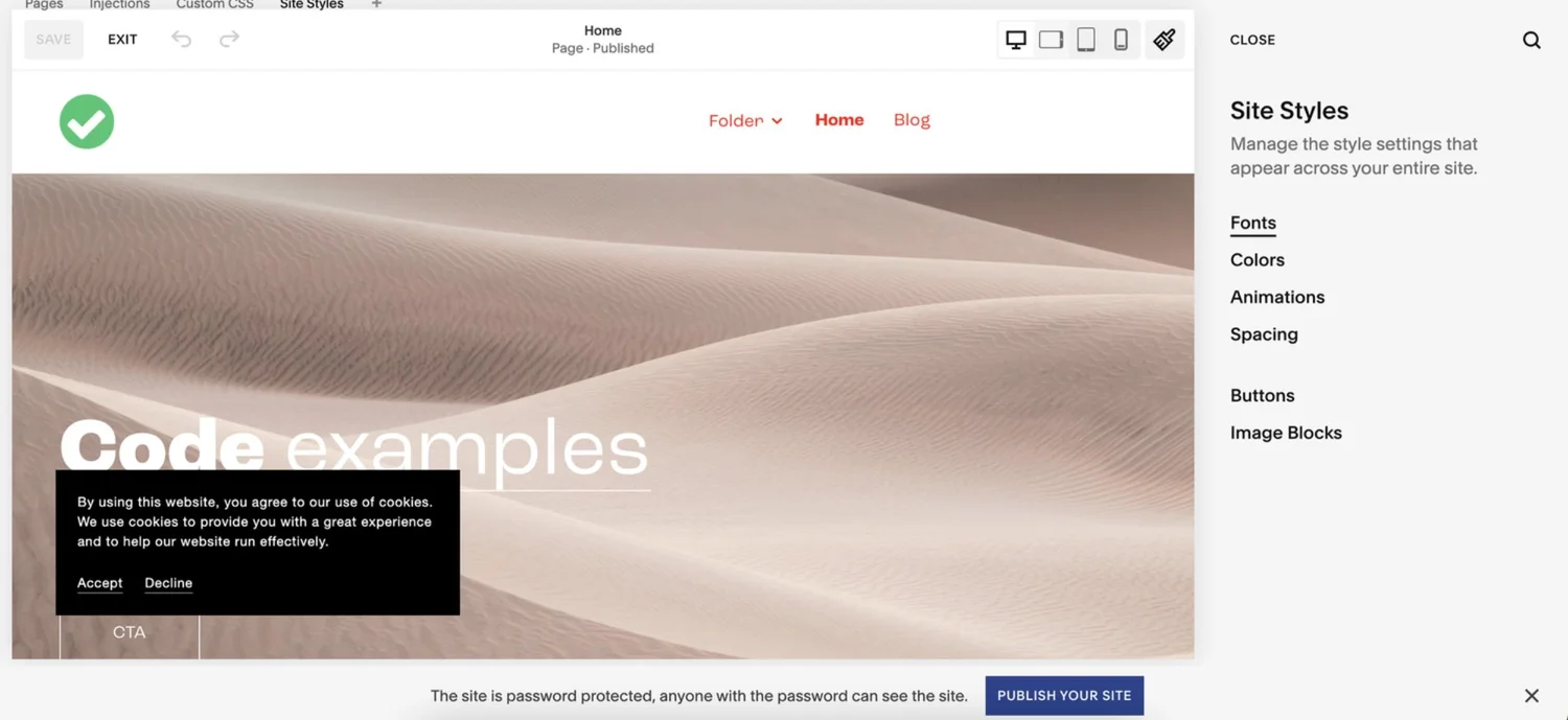 Change blog title size Squarespace — by Crawford