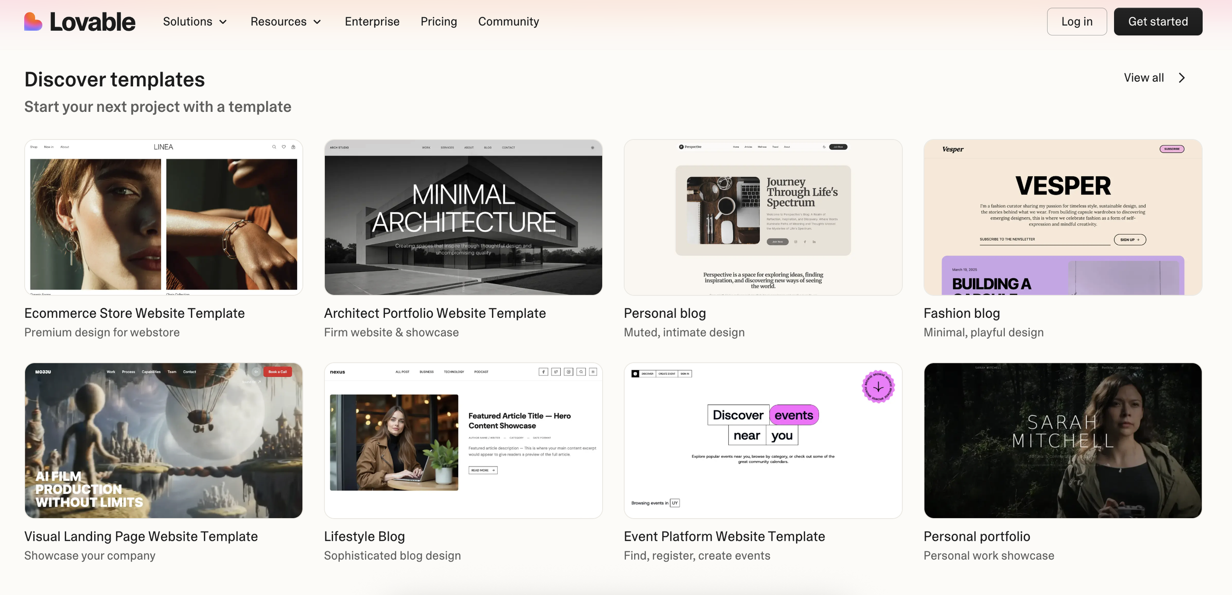 Lovable AI website builder