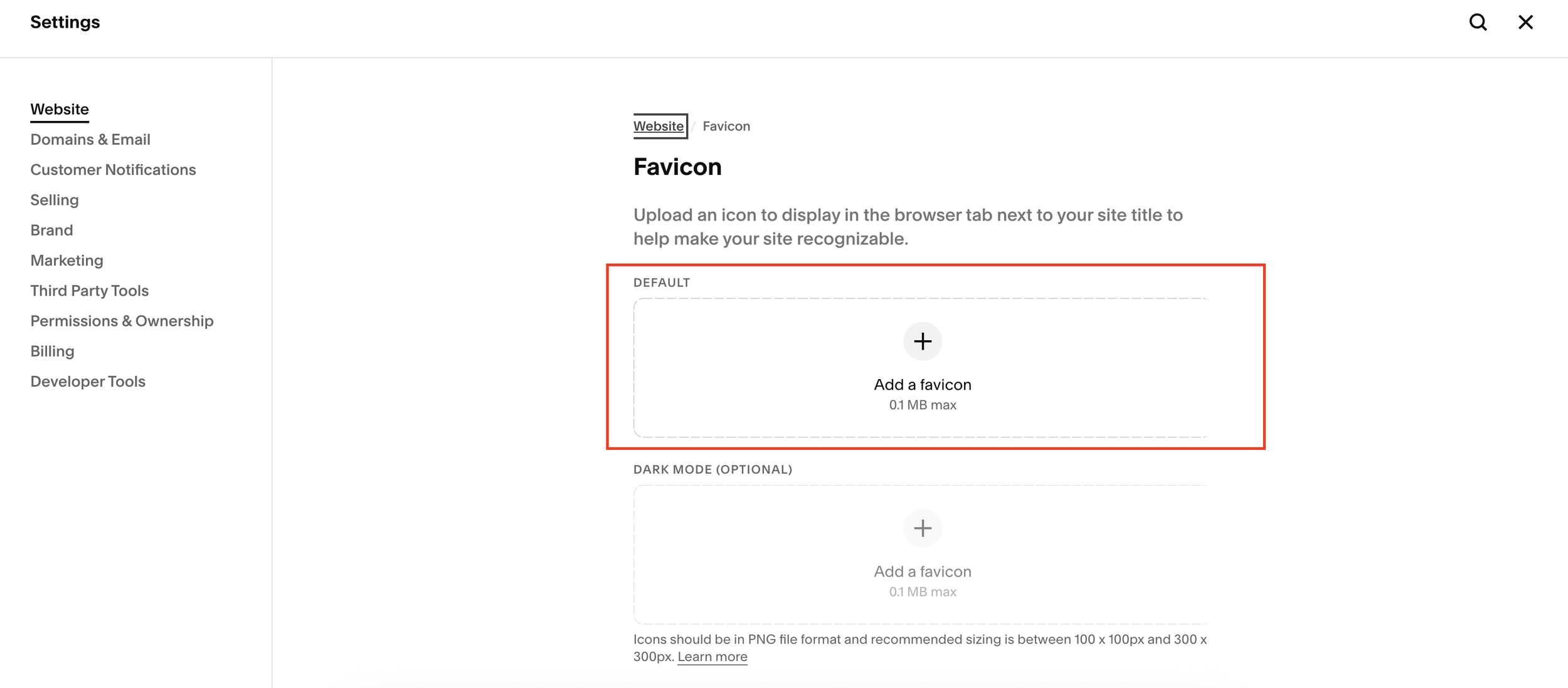 Upload a favicon on Squarespace
