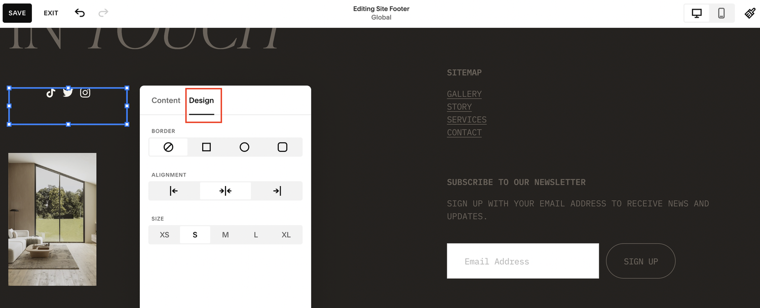 Add Social Media Profile Links to Footer — by Crawford