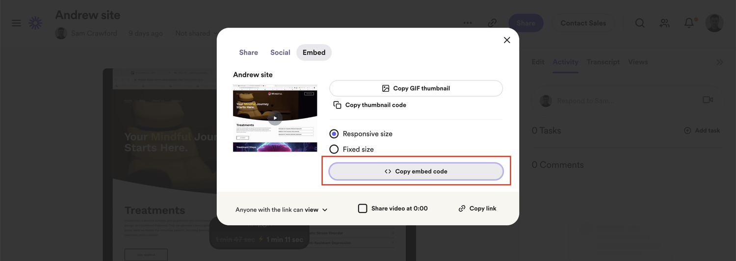 Session Over Embed How to Embed a Loom Video on a Squarespace Website — by Crawford