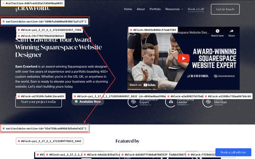 How to Find a Section ID on Squarespace — by Crawford