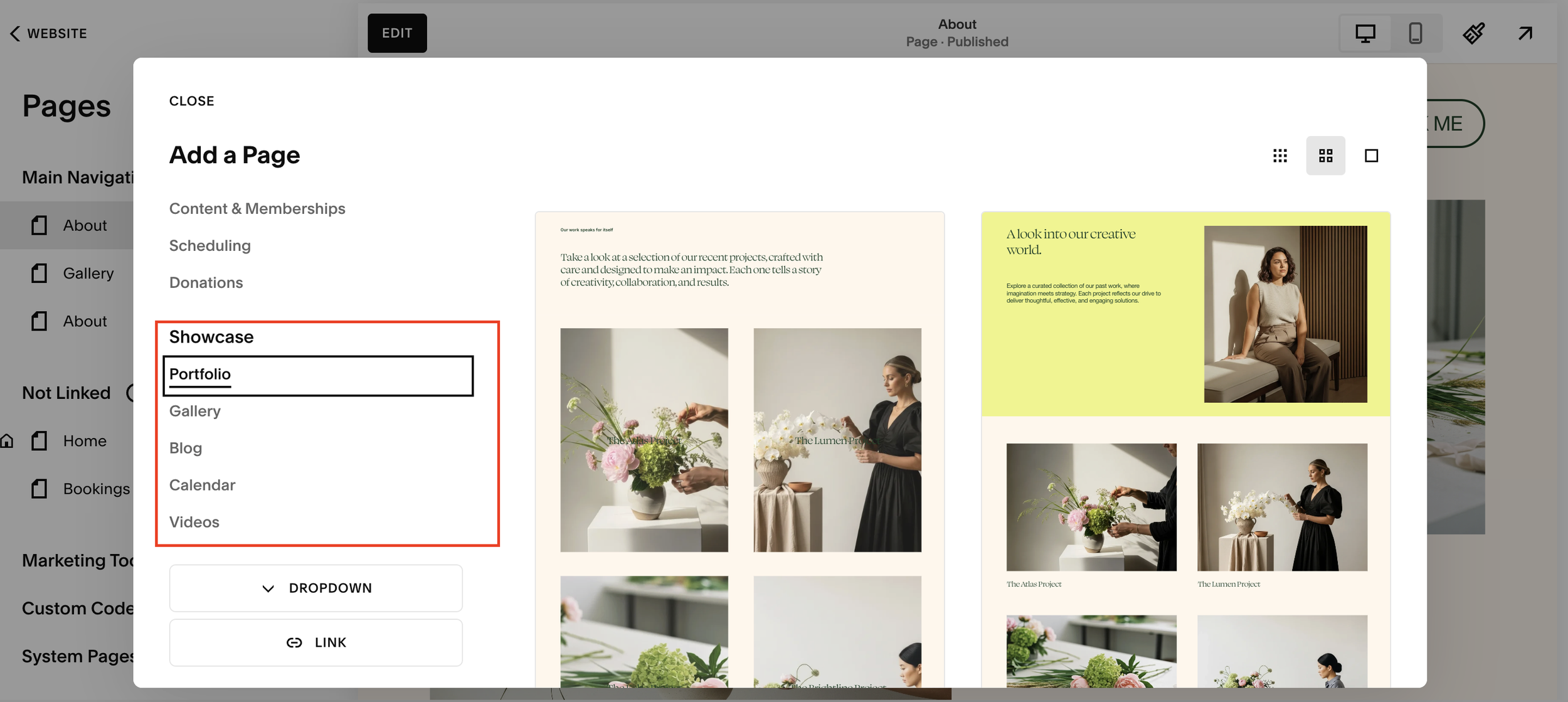 Add a blog on Squarespace